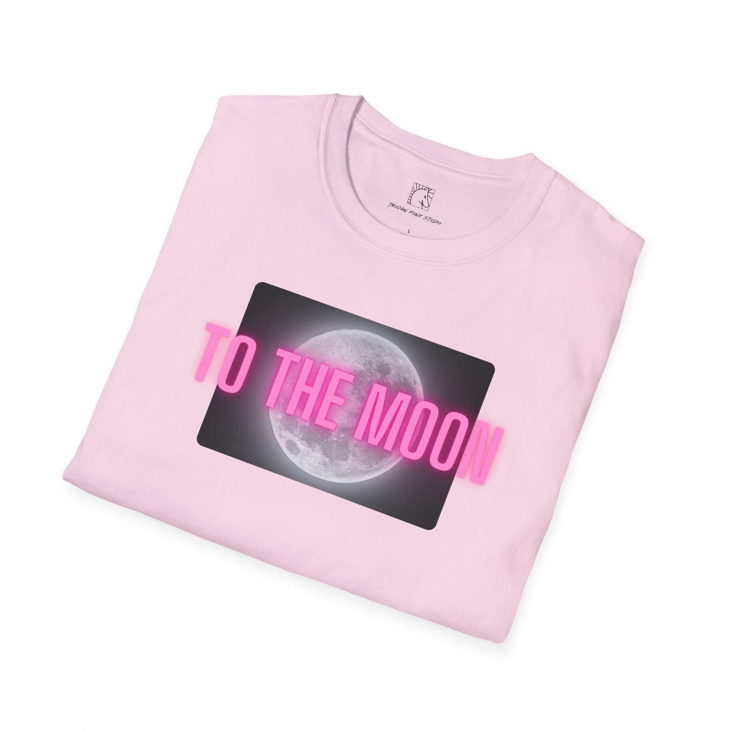 To the Moon Pink Glow T Shirt