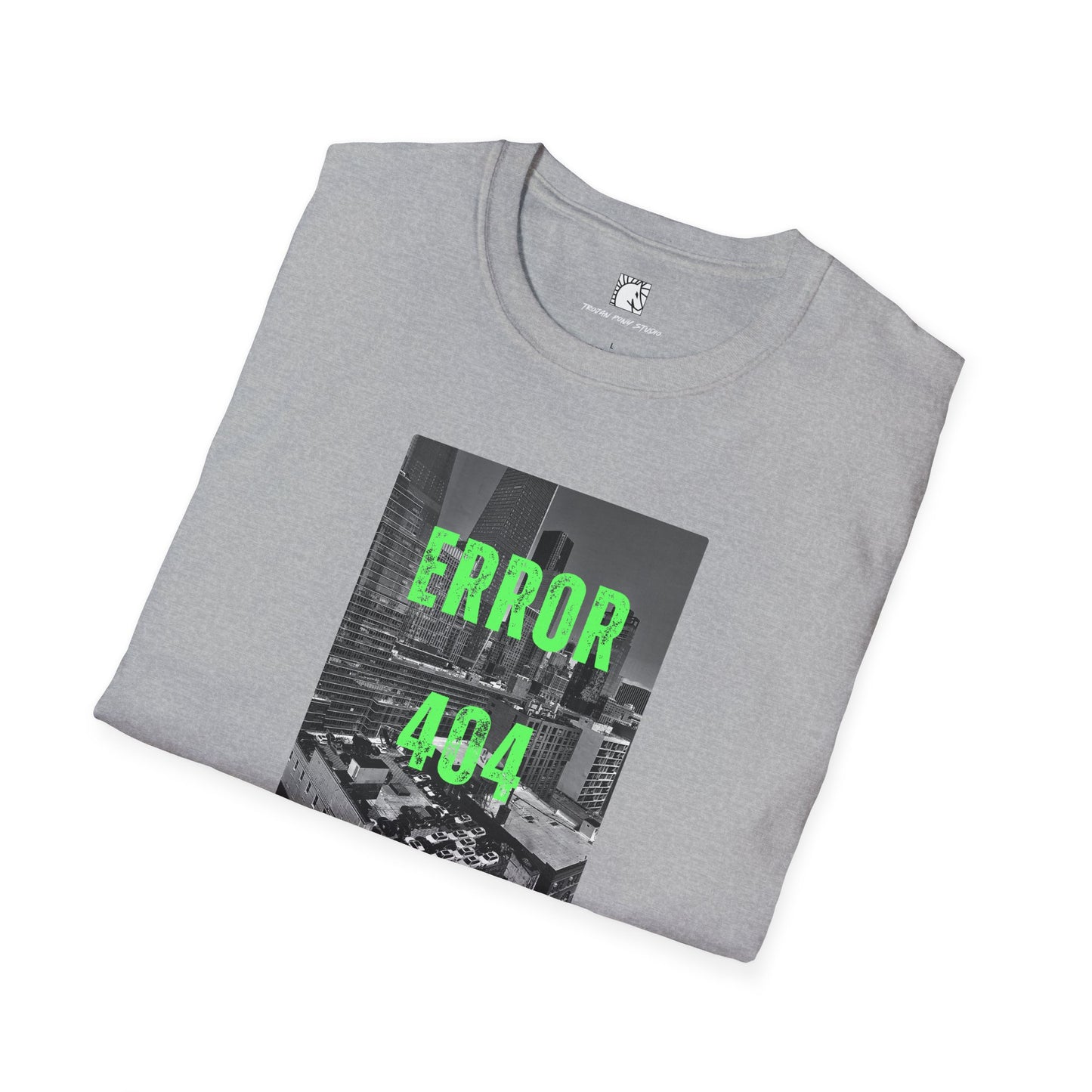 Error 404 Neon Green Block T-Shirt