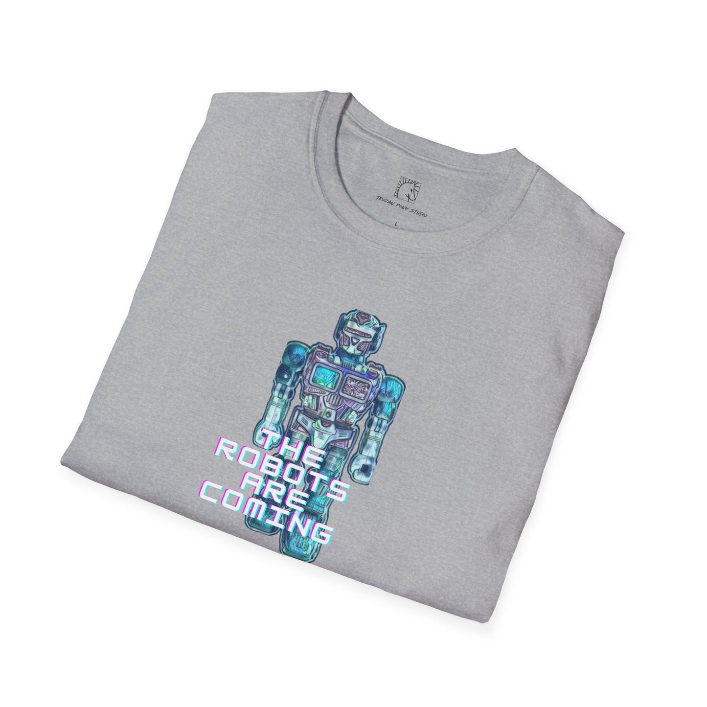 The Robots Are Coming Turquoise T-Shirt