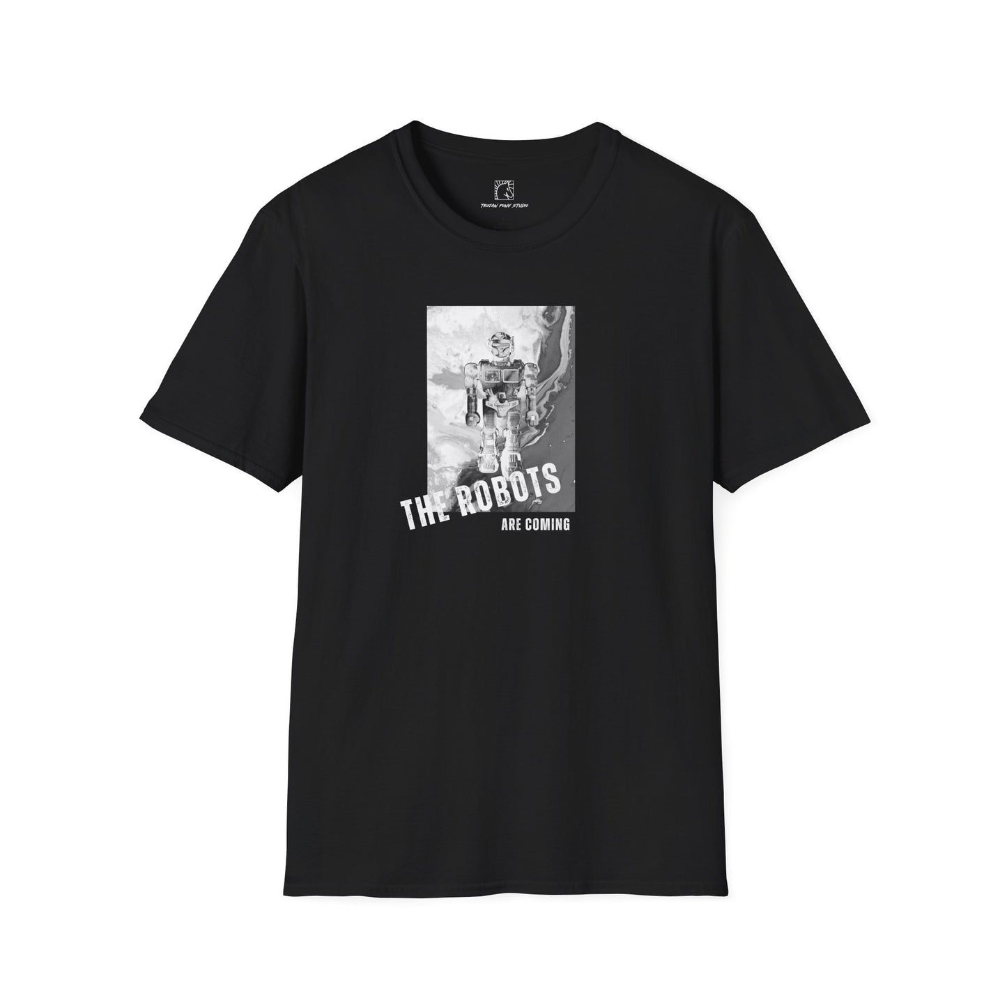 The Robots Are Coming White Block T Shirt