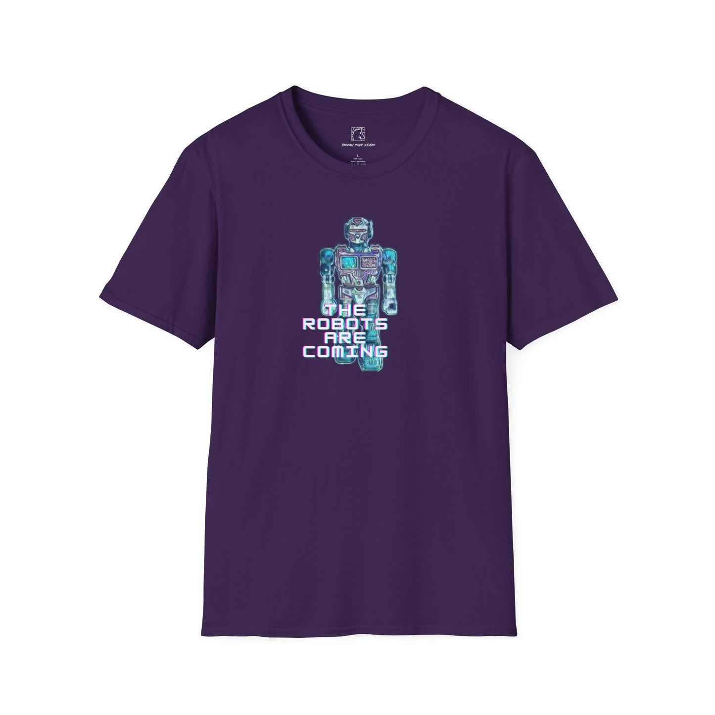 The Robots Are Coming Turquoise T-Shirt