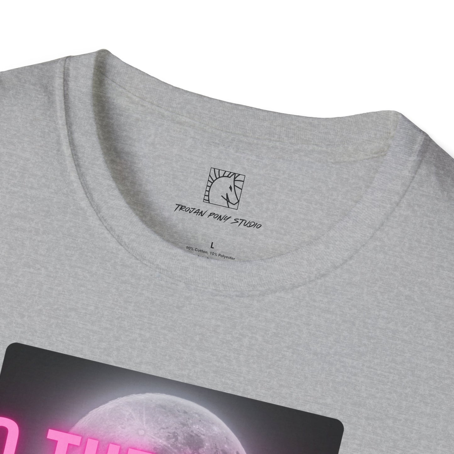 To the Moon Pink Glow T Shirt