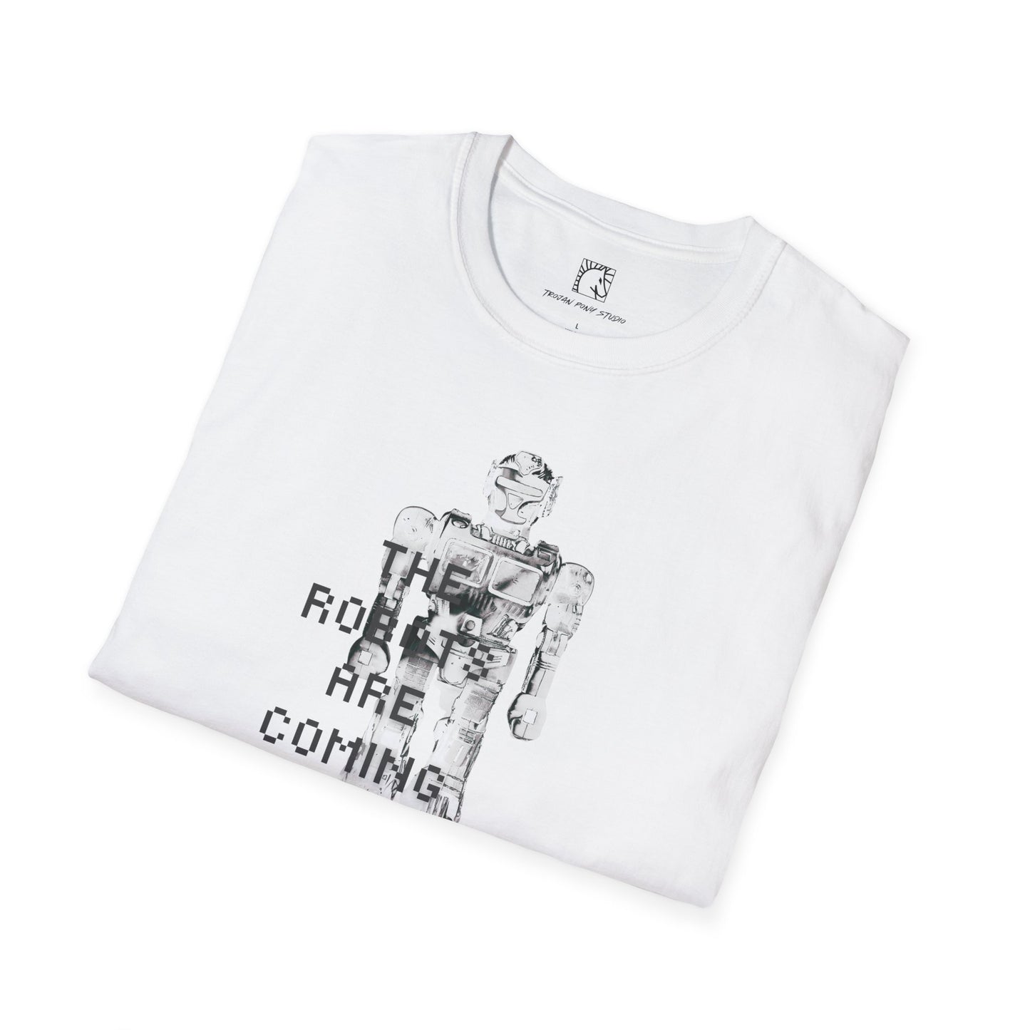 The Robots Are Coming Blk Digi Block T Shirt