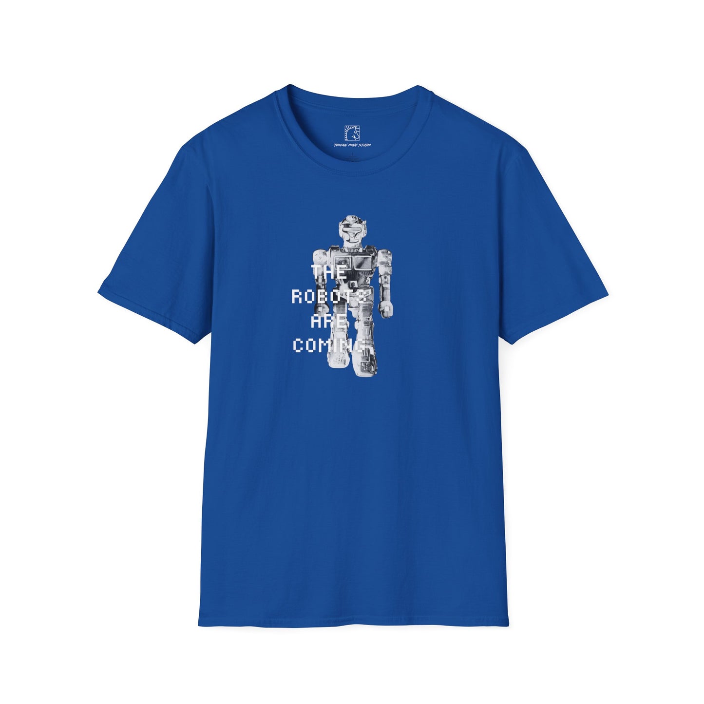 The Robots Are Coming Wht Digi Block T Shirt