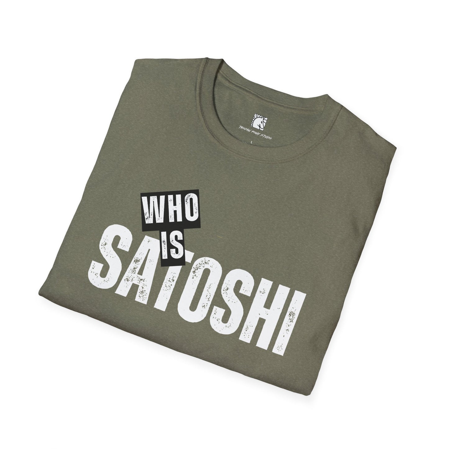 Who Is Satoshi Block Stack T Shirt
