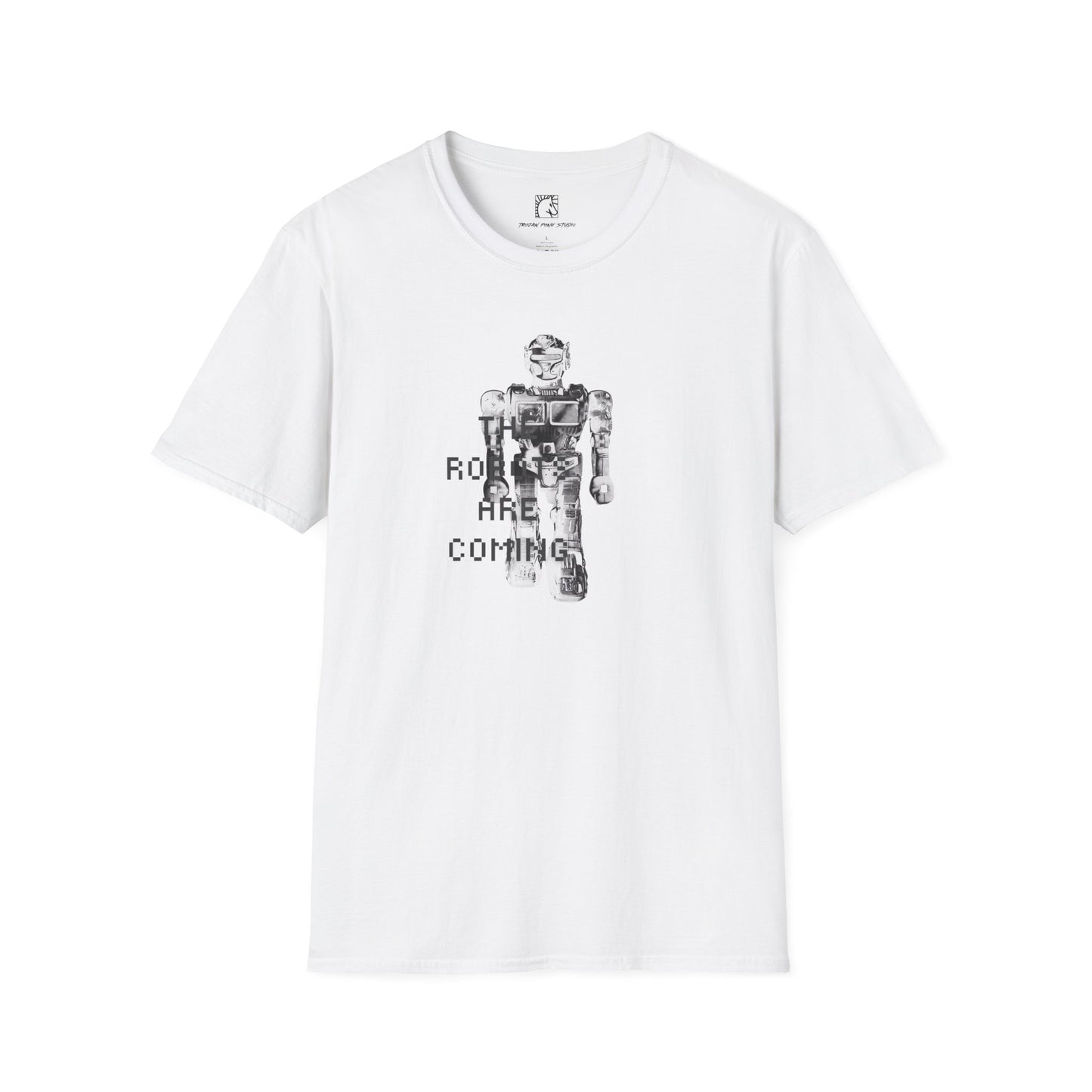 The Robots Are Coming - Design 1 B/W - T Shirt