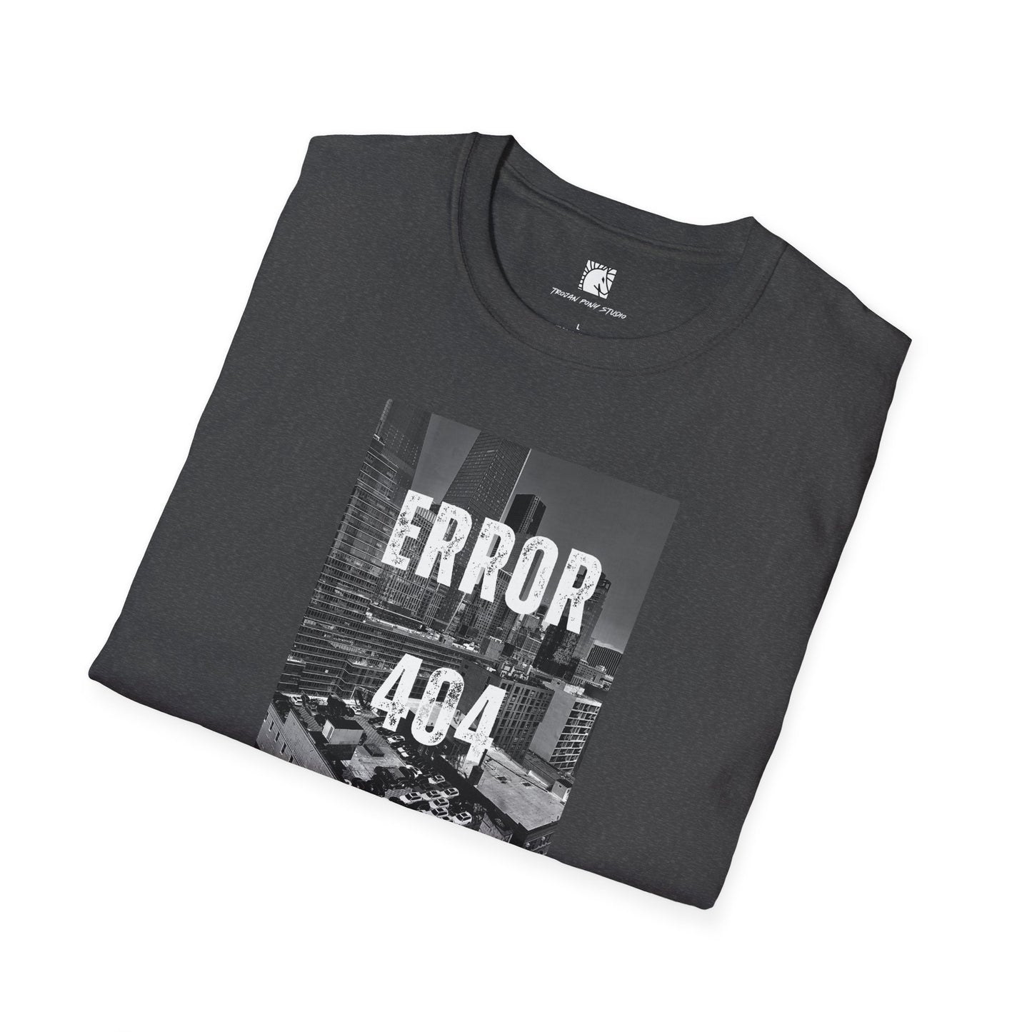 Error 404 Black Text T Shirt