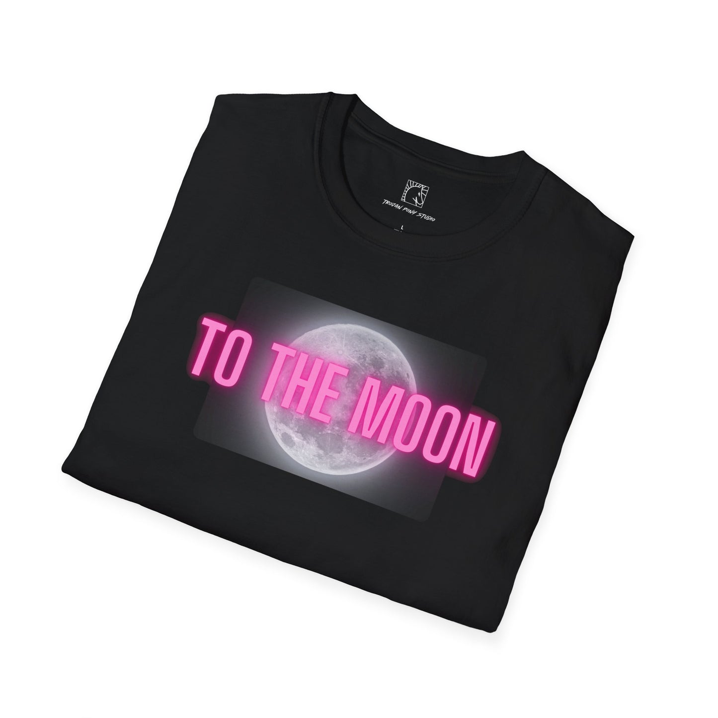 To the Moon Pink Glow T Shirt