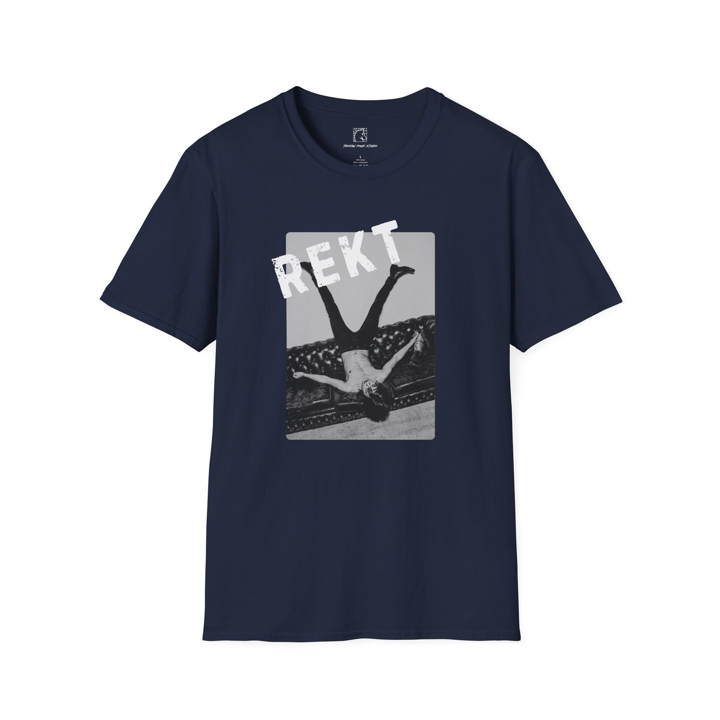 REKT White Bold Block Stamp T Shirt