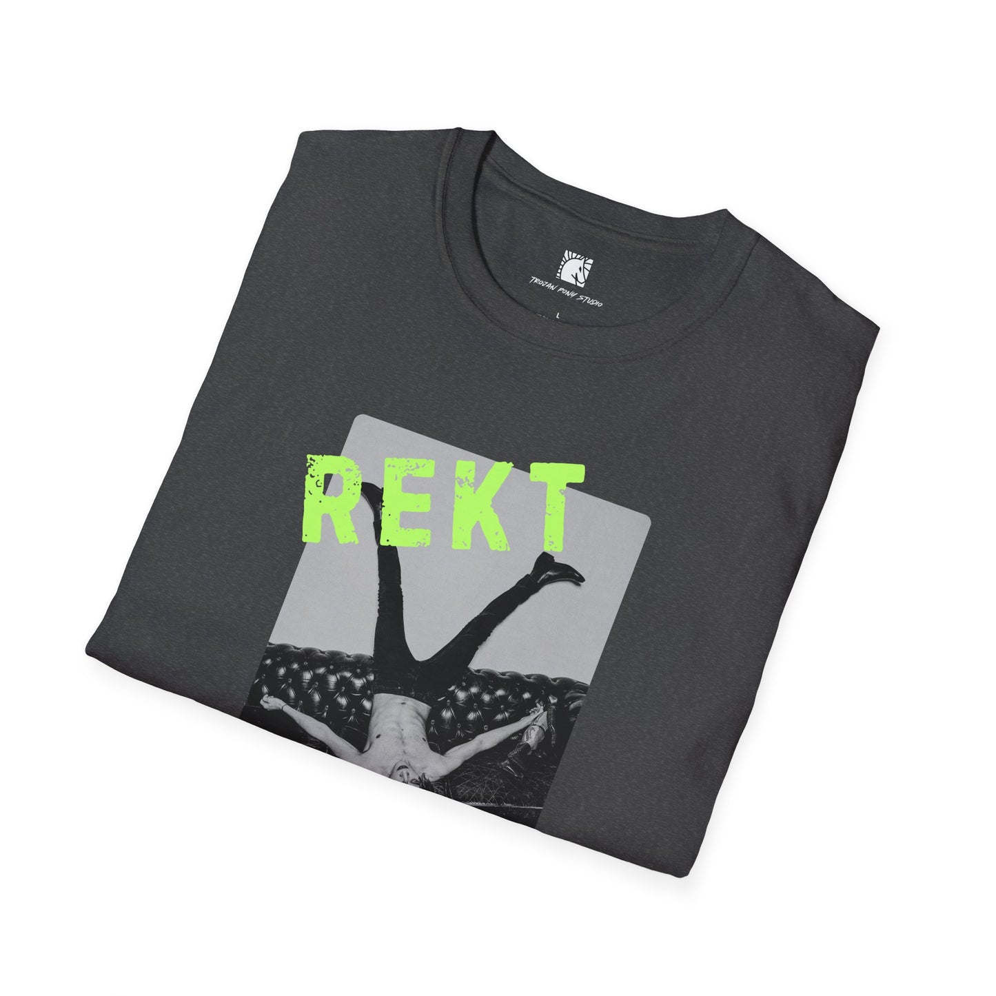 REKT Fluro Green Block Stamp T Shirt