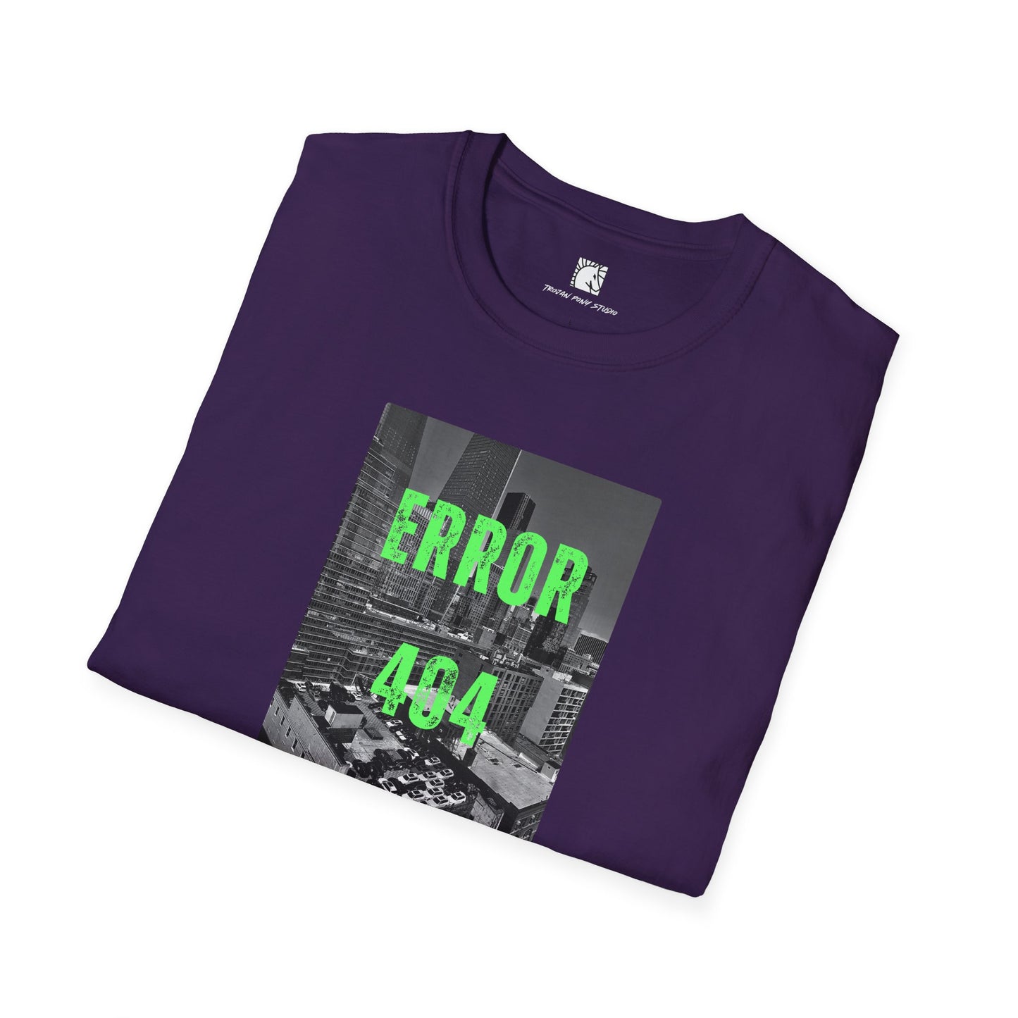 Error 404 Neon Green Block T-Shirt