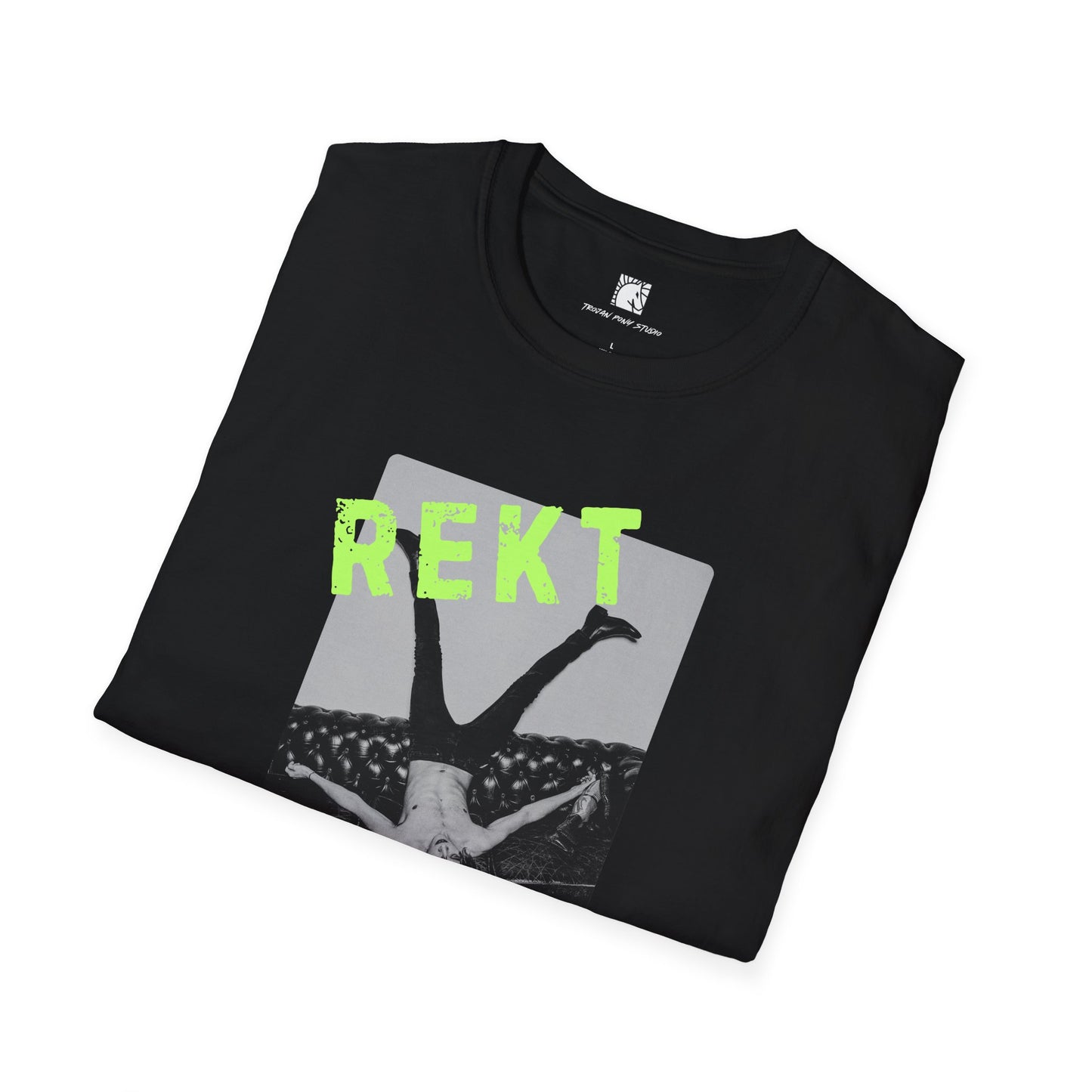 REKT Fluro Green Block Stamp T Shirt
