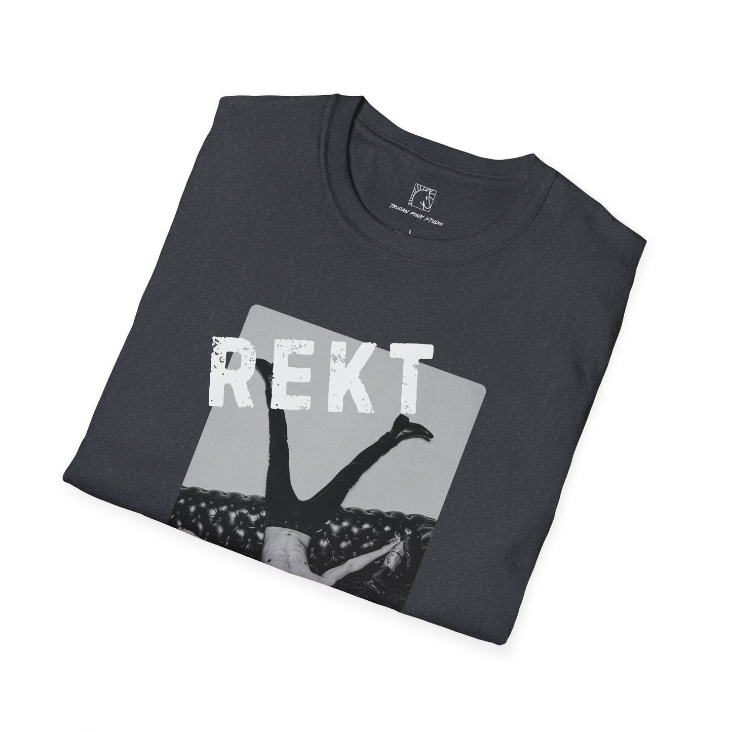 REKT White Bold Block Stamp T Shirt