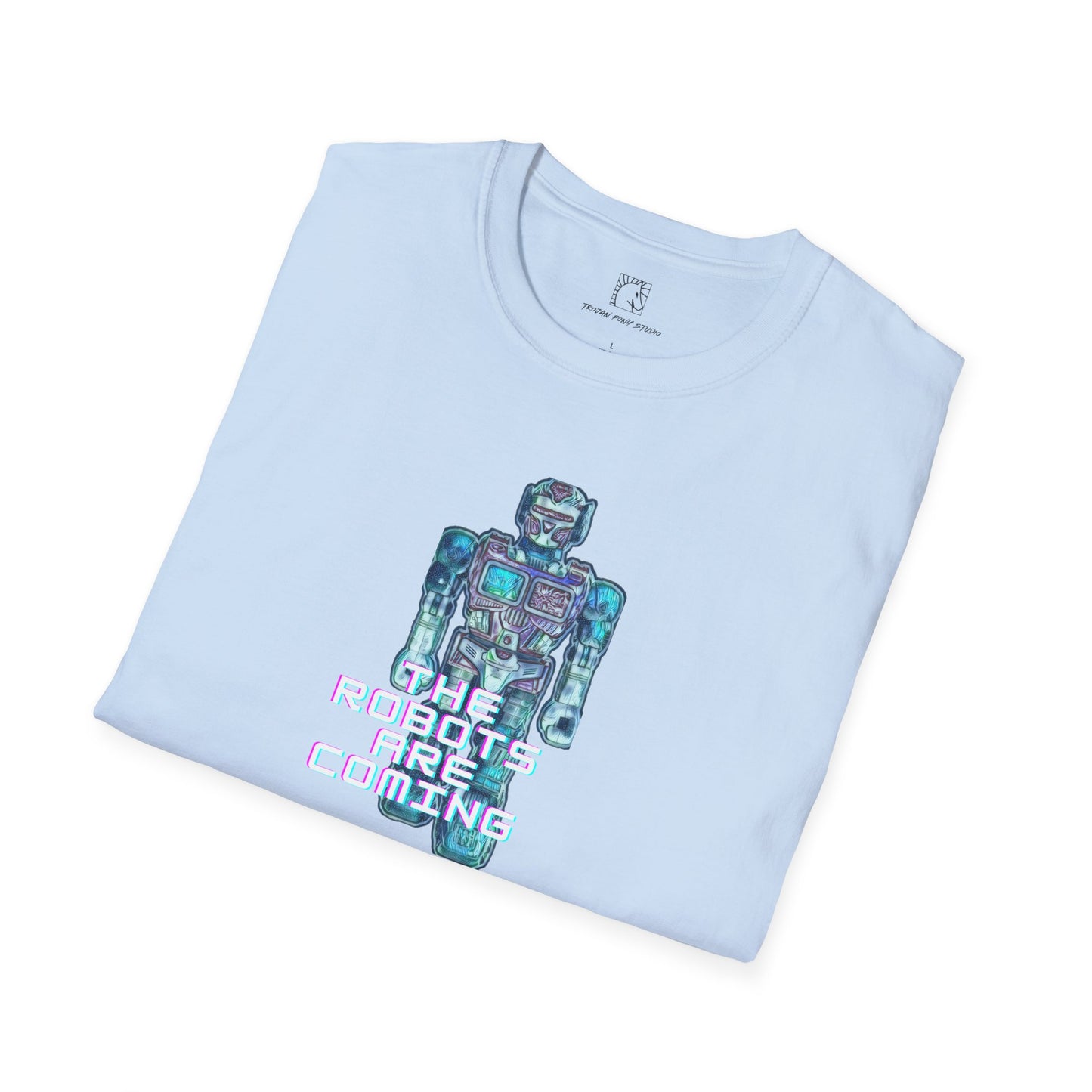 The Robots Are Coming Turquoise T-Shirt