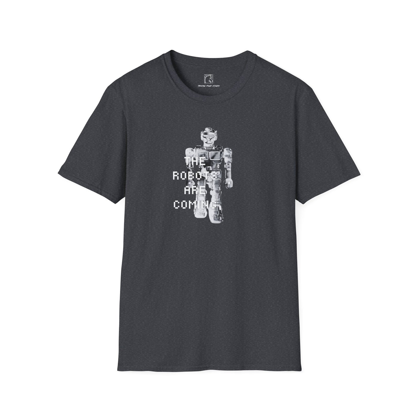 The Robots Are Coming Wht Digi Block T Shirt