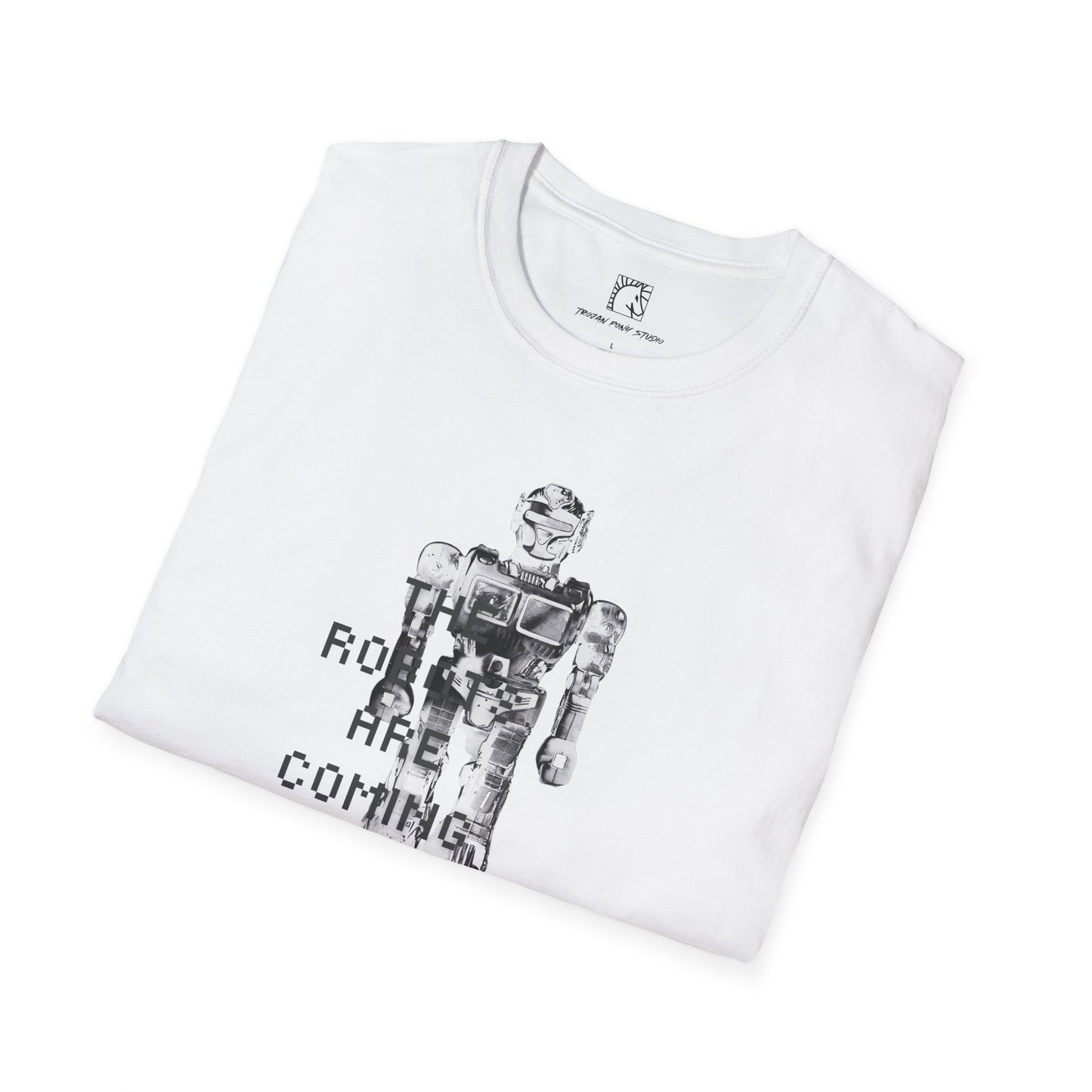 The Robots Are Coming - Design 1 B/W - T Shirt
