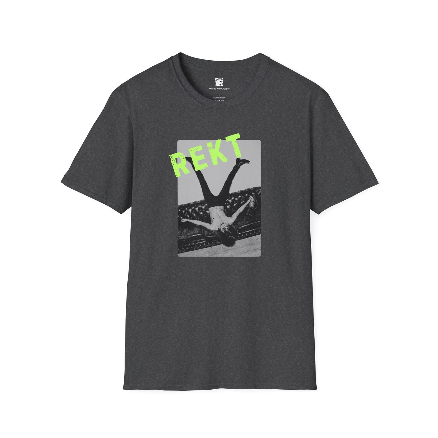 REKT Fluro Green Block Stamp T Shirt
