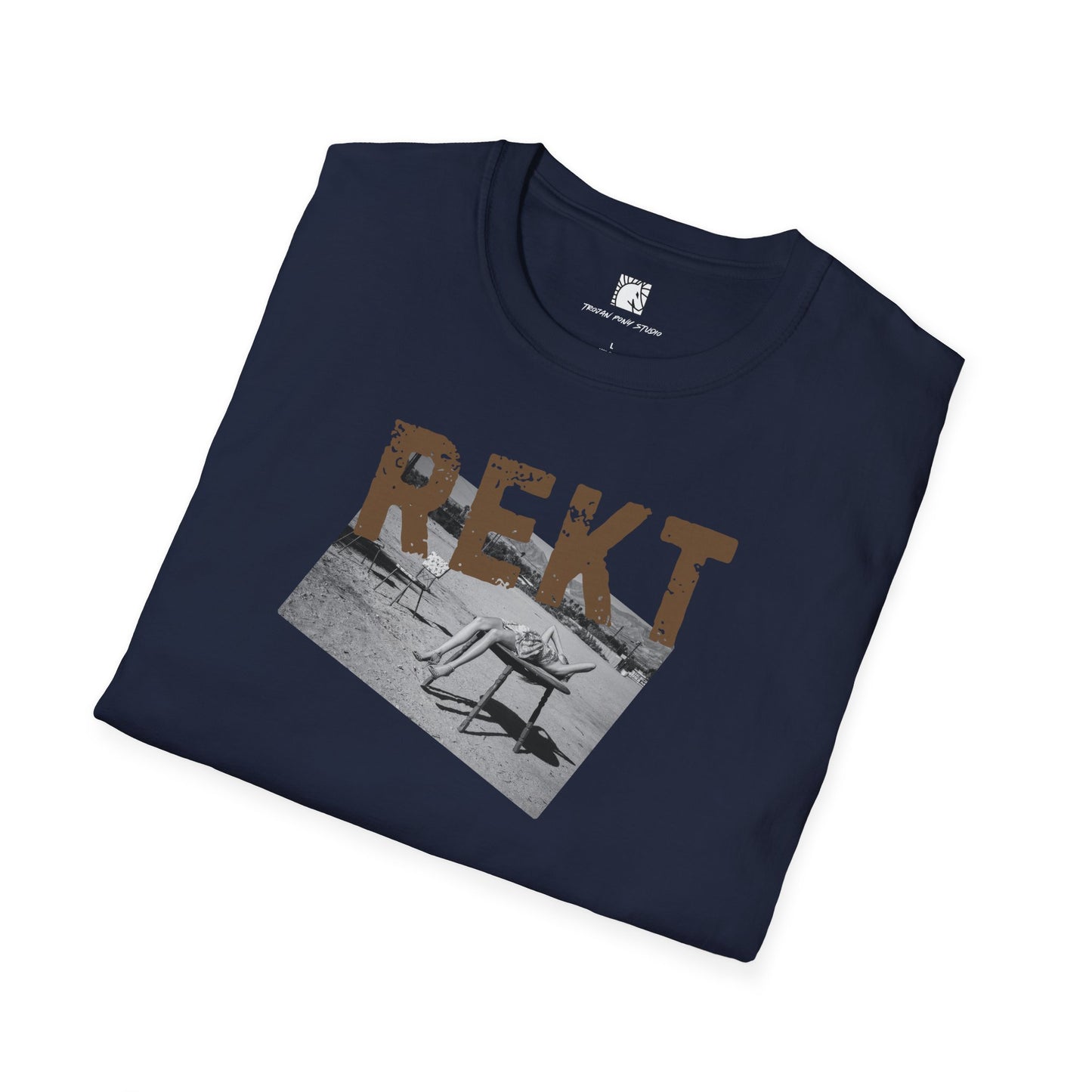 REKT Distressed Block Sand T Shirt