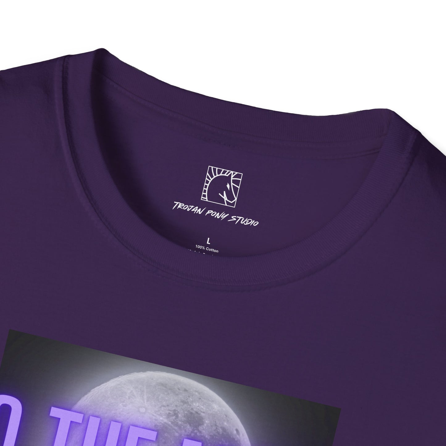 To The Moon Purple Glow T Shirt