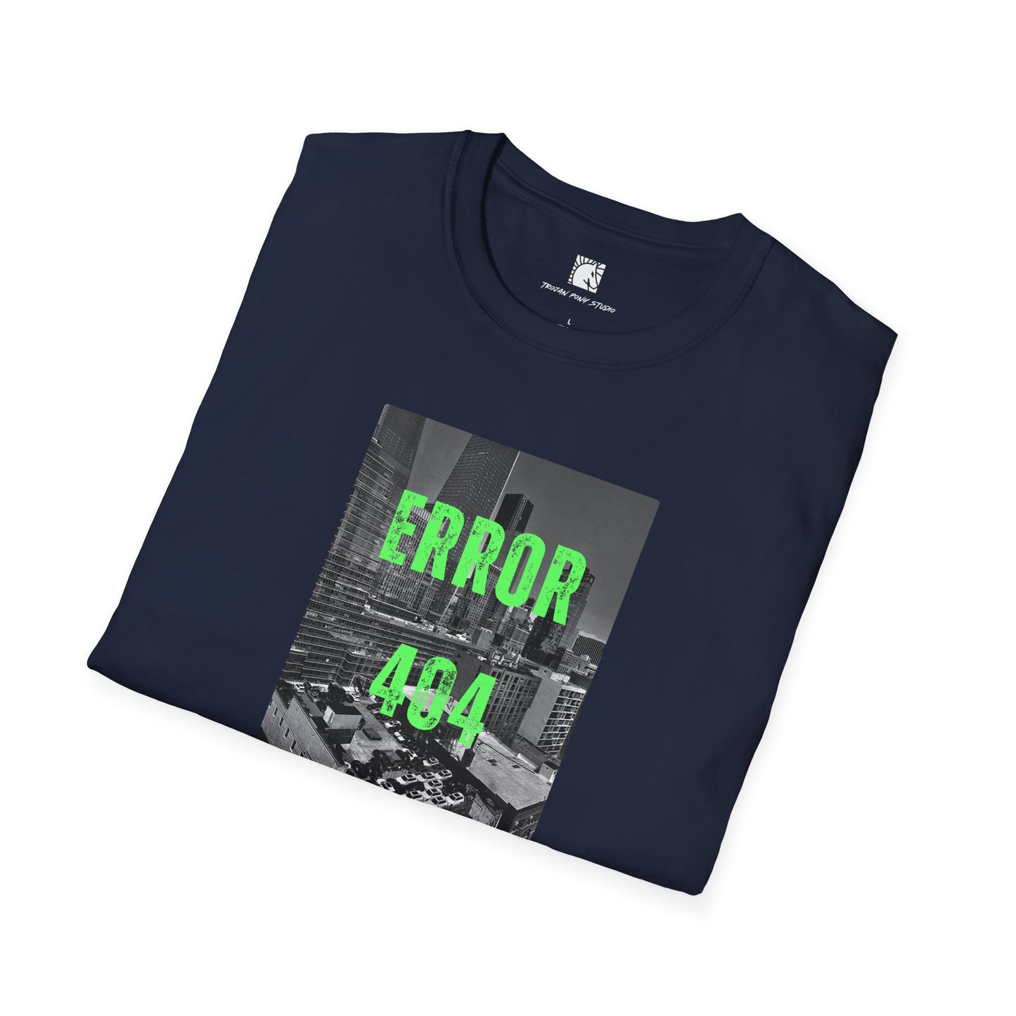Error 404 Neon Green Block T-Shirt