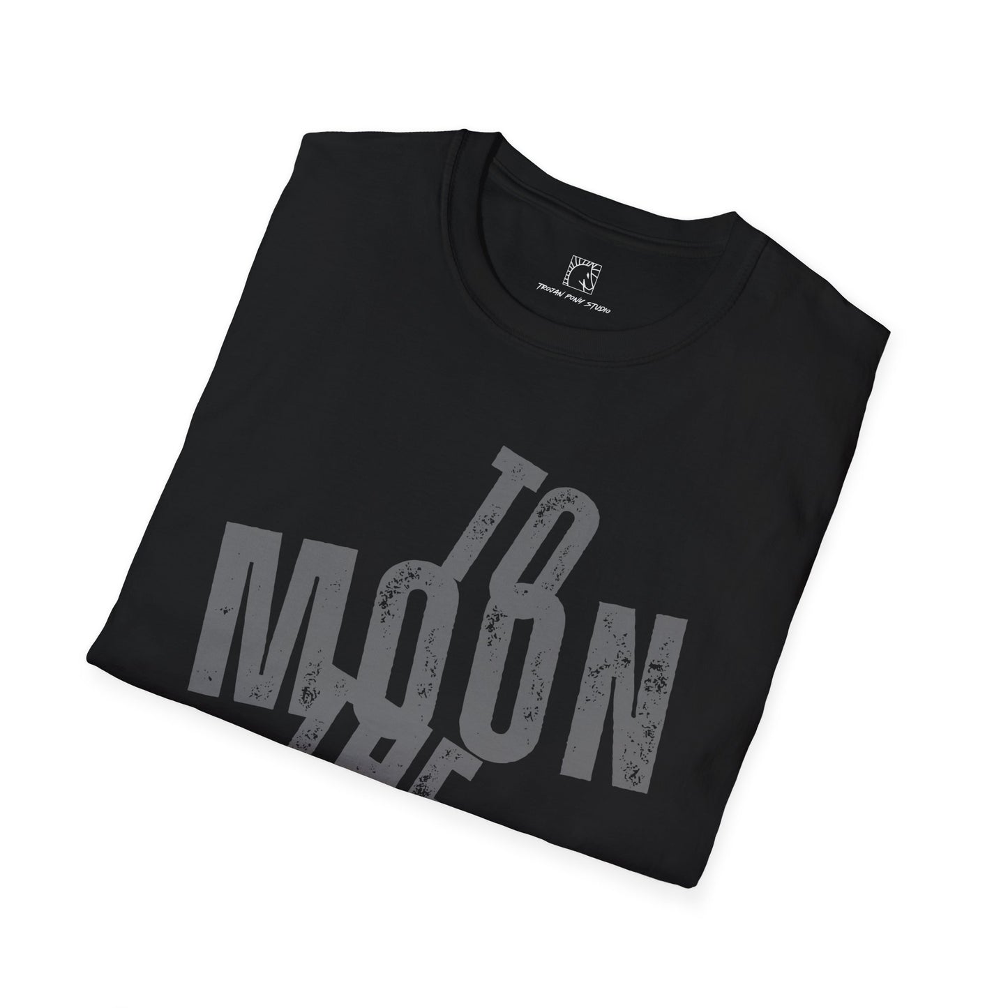 To The Moon Graphic Block Stack T Shirt