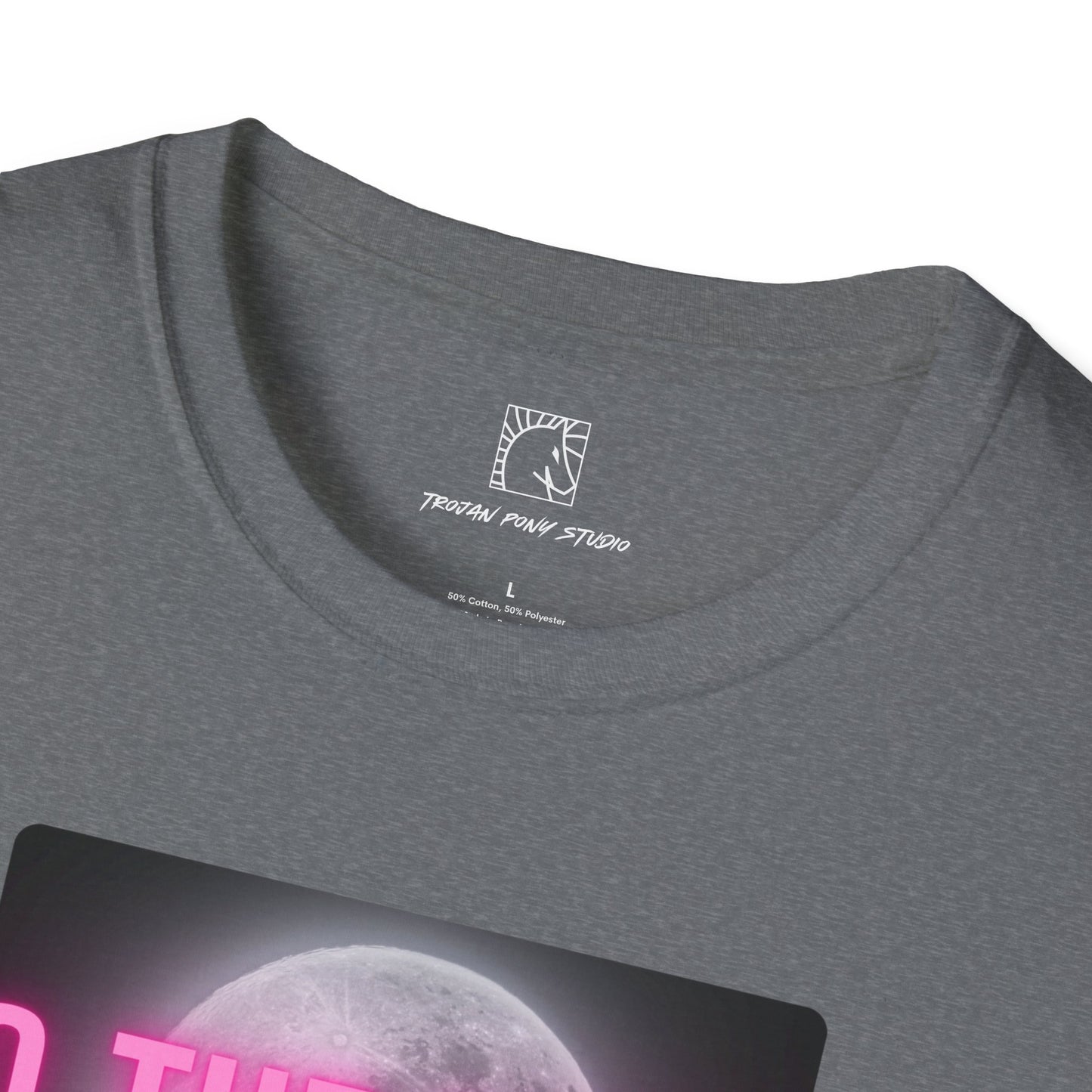 To the Moon Pink Glow T Shirt