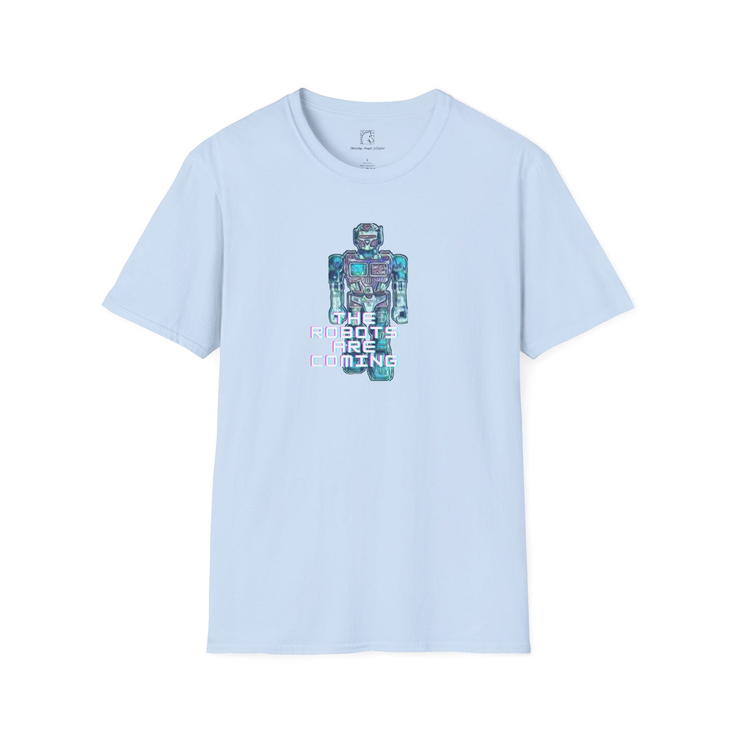 The Robots Are Coming Turquoise T-Shirt