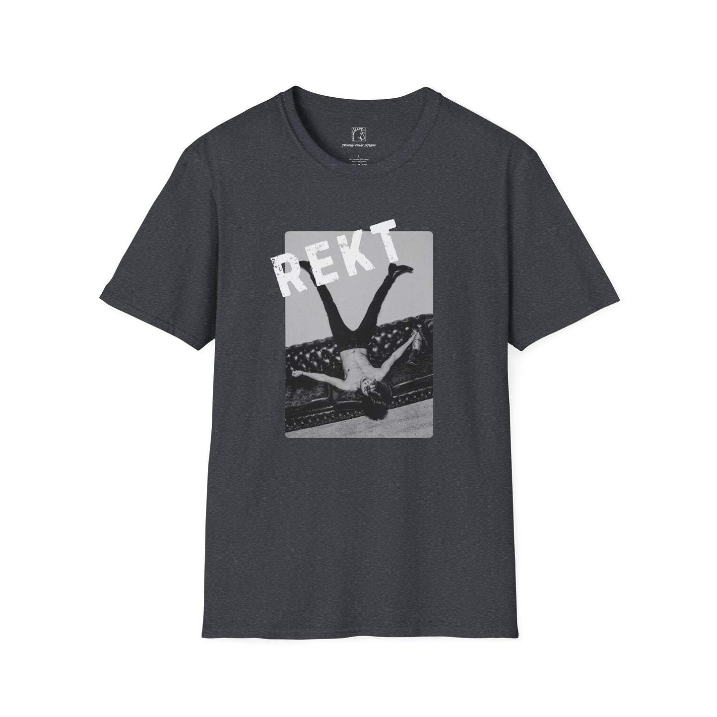 REKT White Bold Block Stamp T Shirt