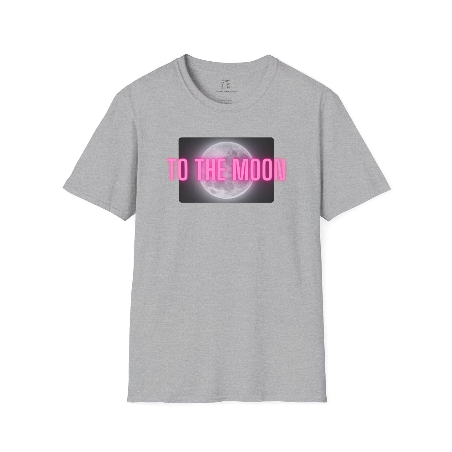 To the Moon Pink Glow T Shirt