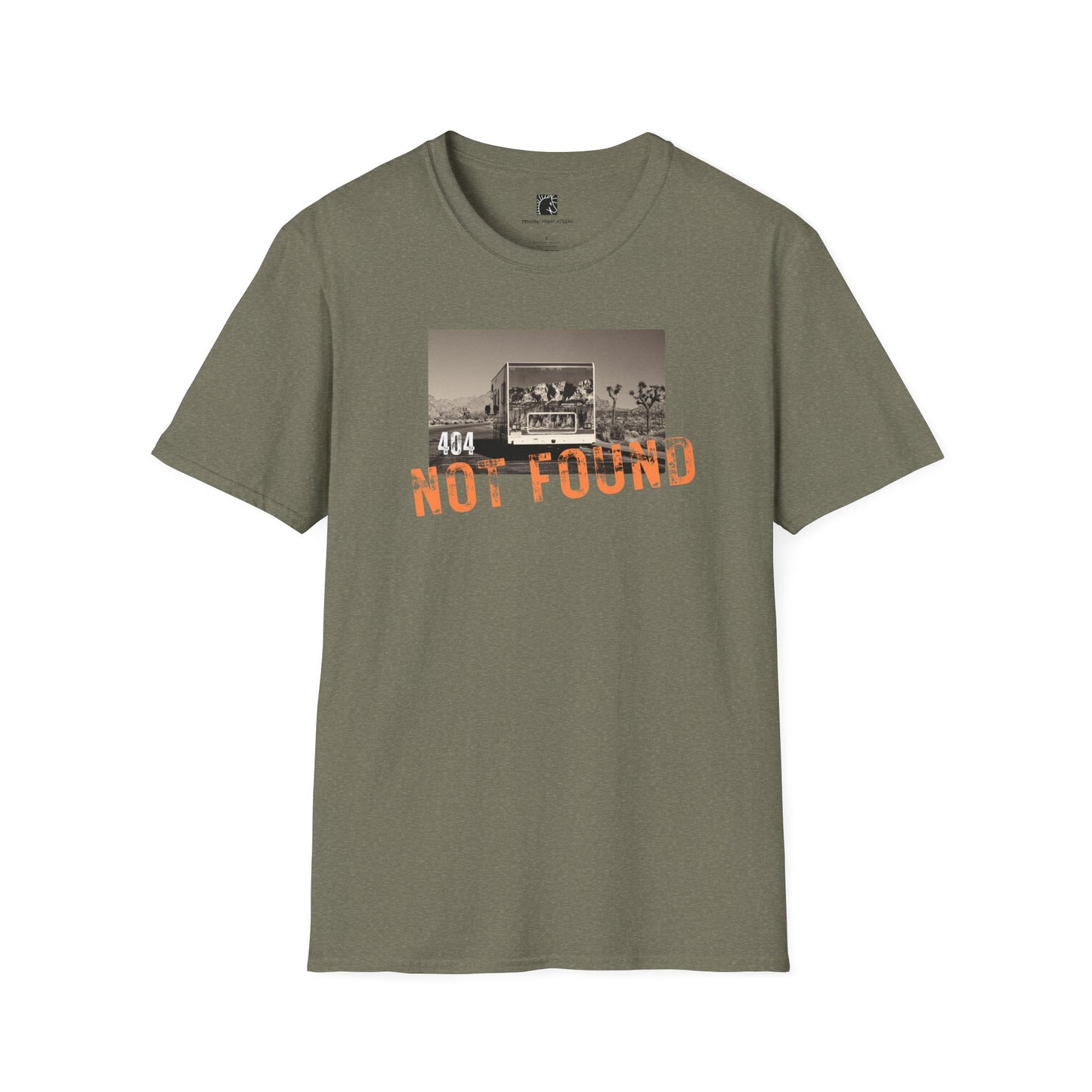 404 Not Found Orange Block Stamp T Shirt