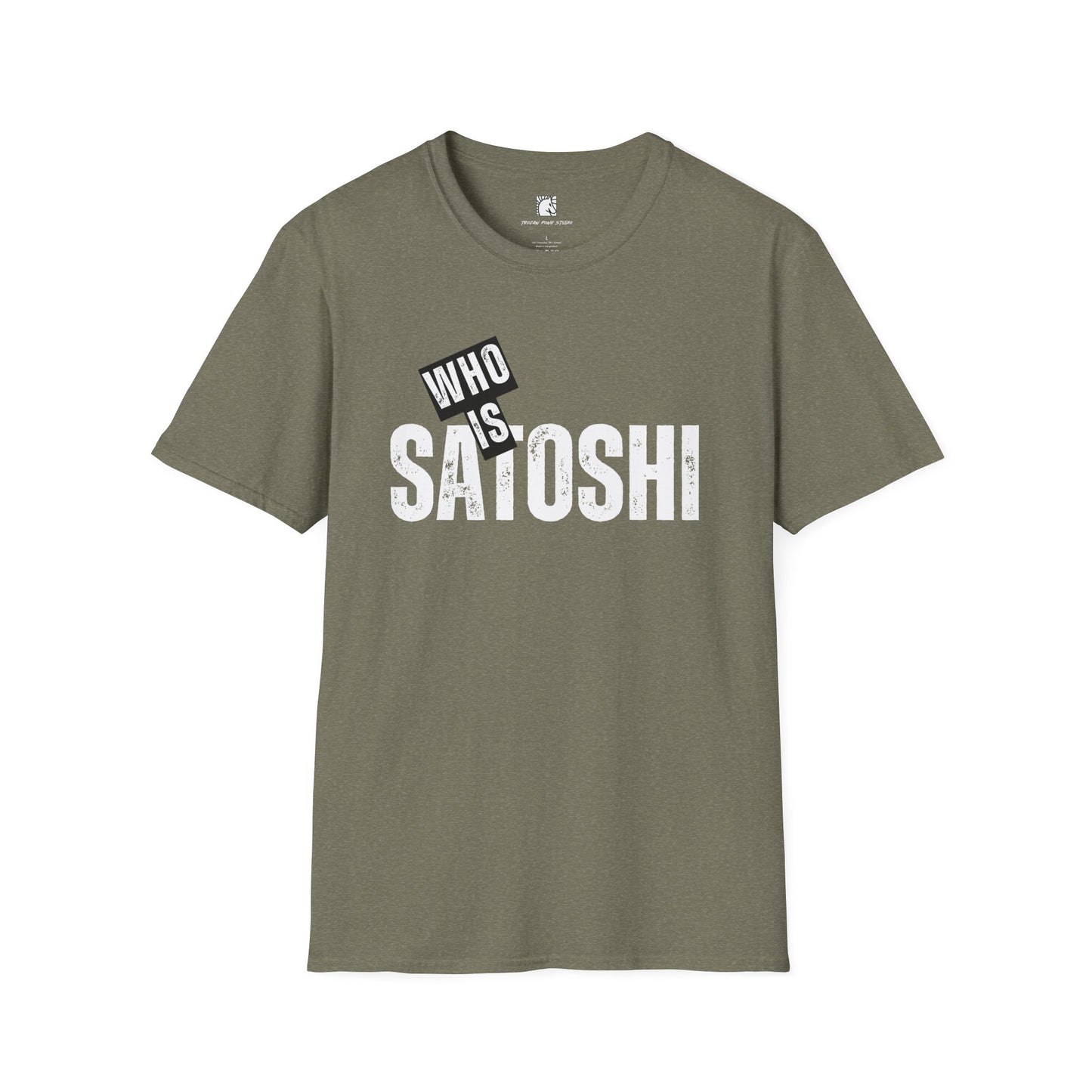 Who Is Satoshi Block Stack T Shirt