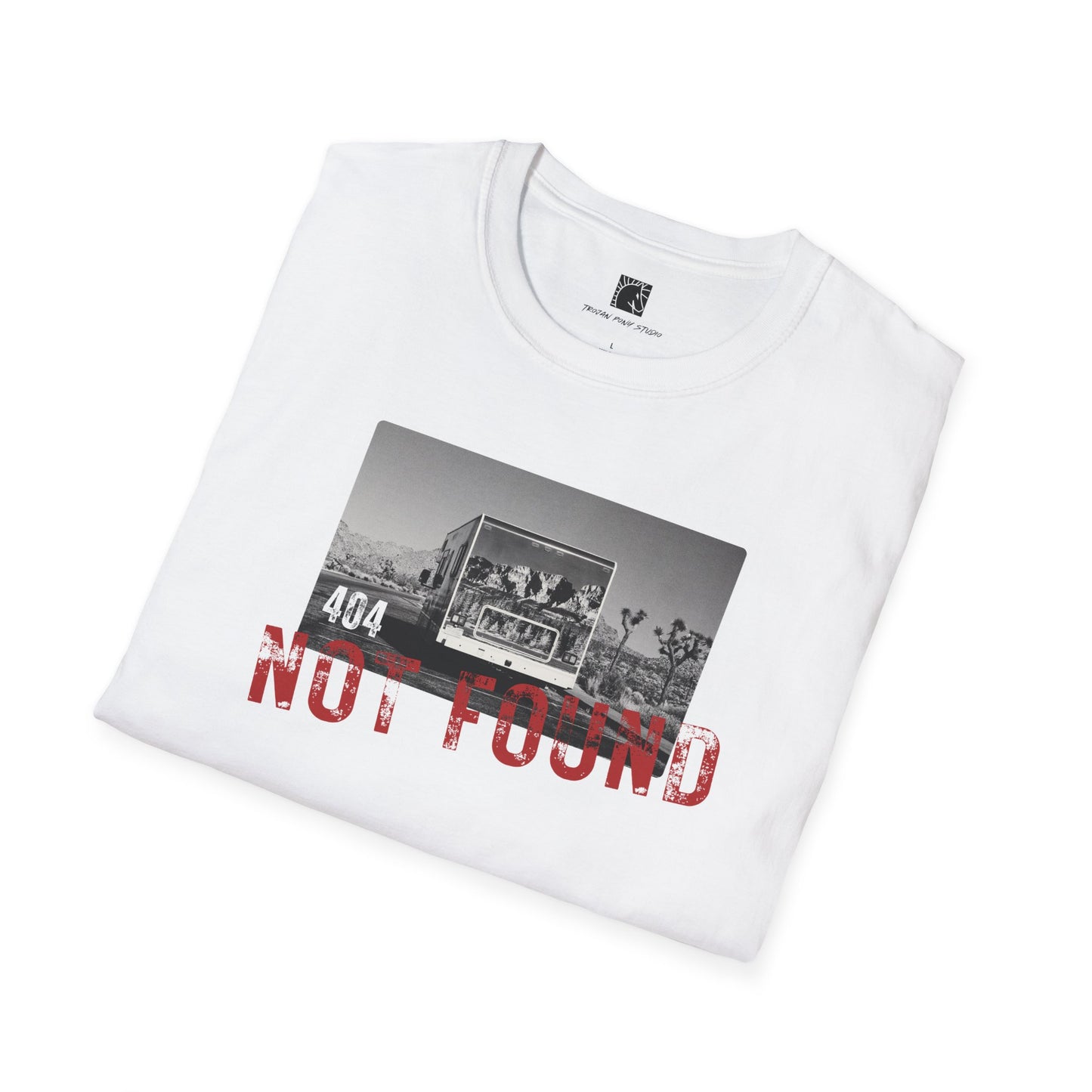 404 Not Found Orange Block Stamp T Shirt