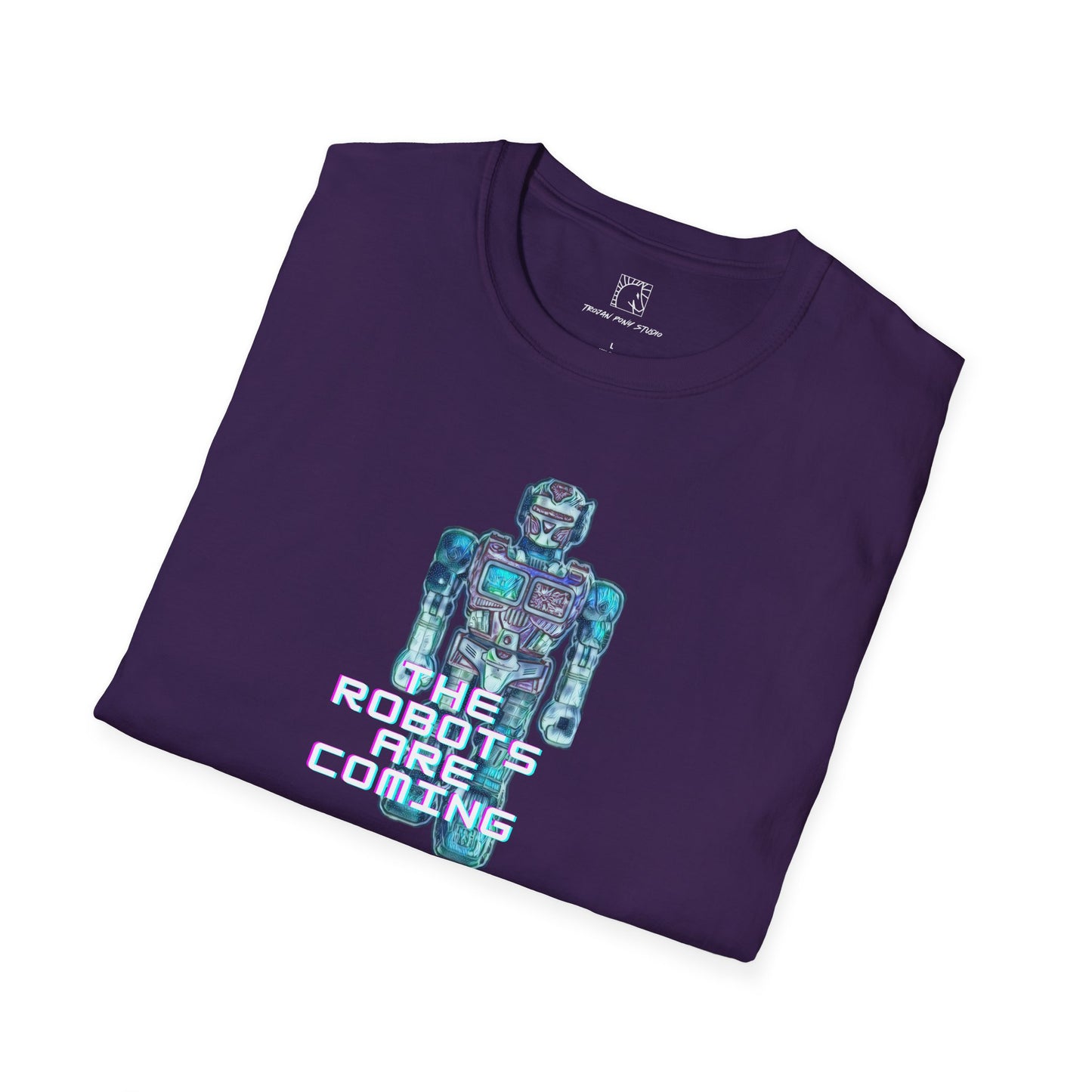 The Robots Are Coming Turquoise T-Shirt