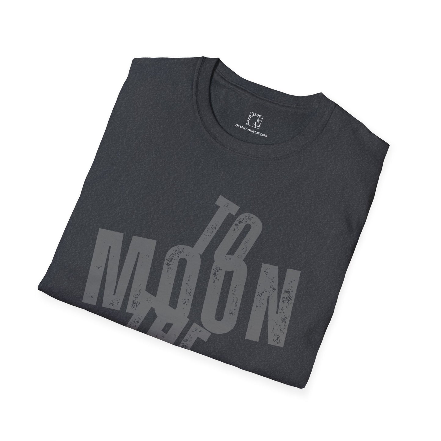 To The Moon Graphic Block Stack T Shirt