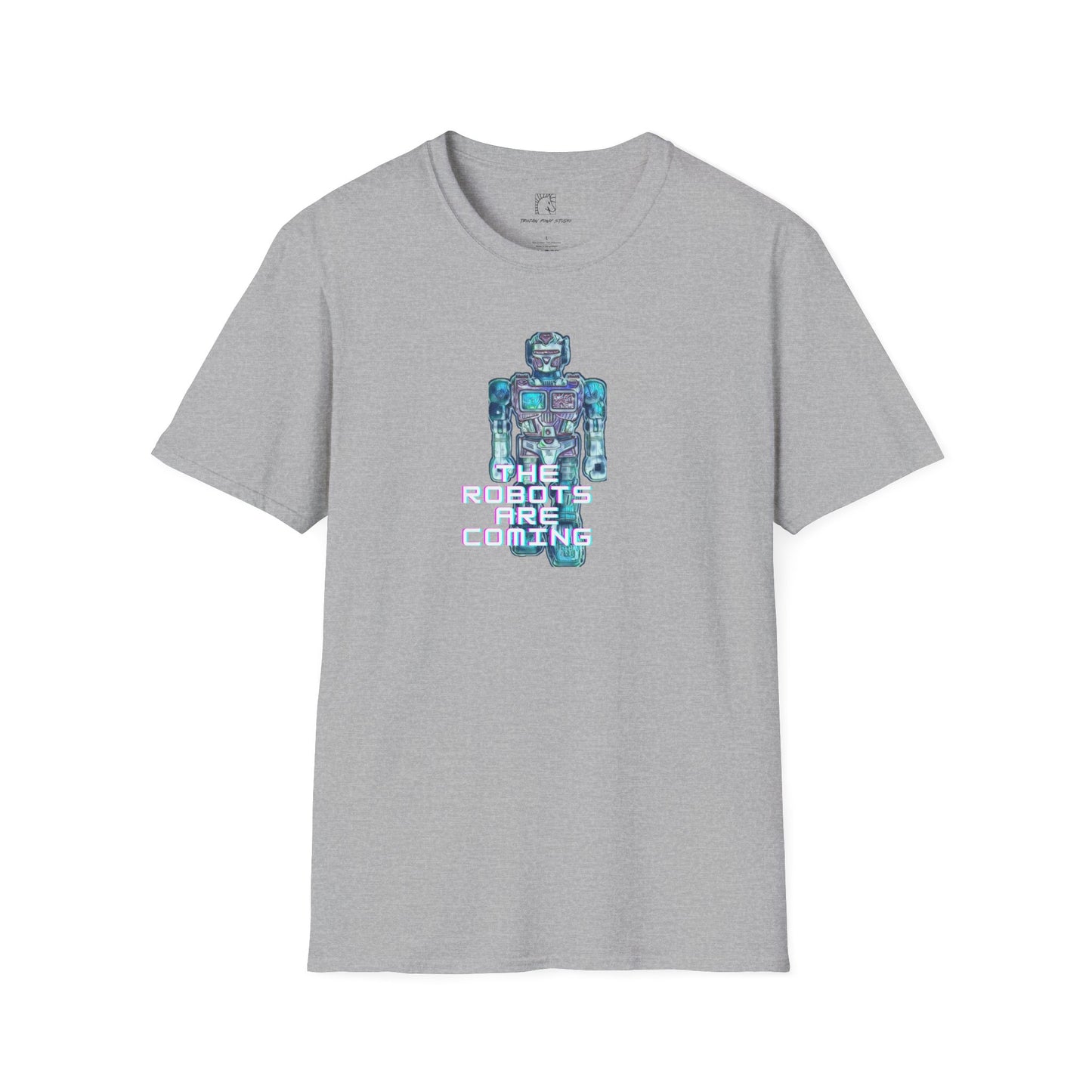 The Robots Are Coming Turquoise T-Shirt