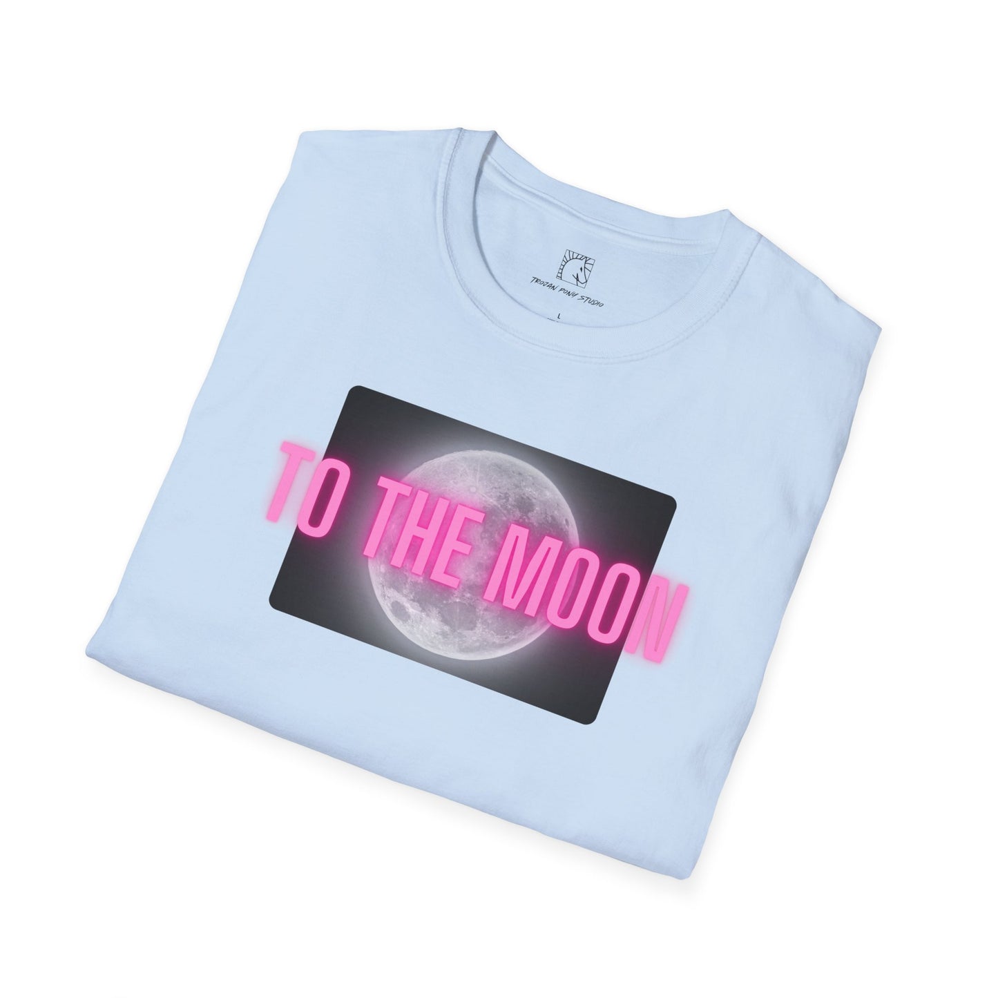 To the Moon Pink Glow T Shirt