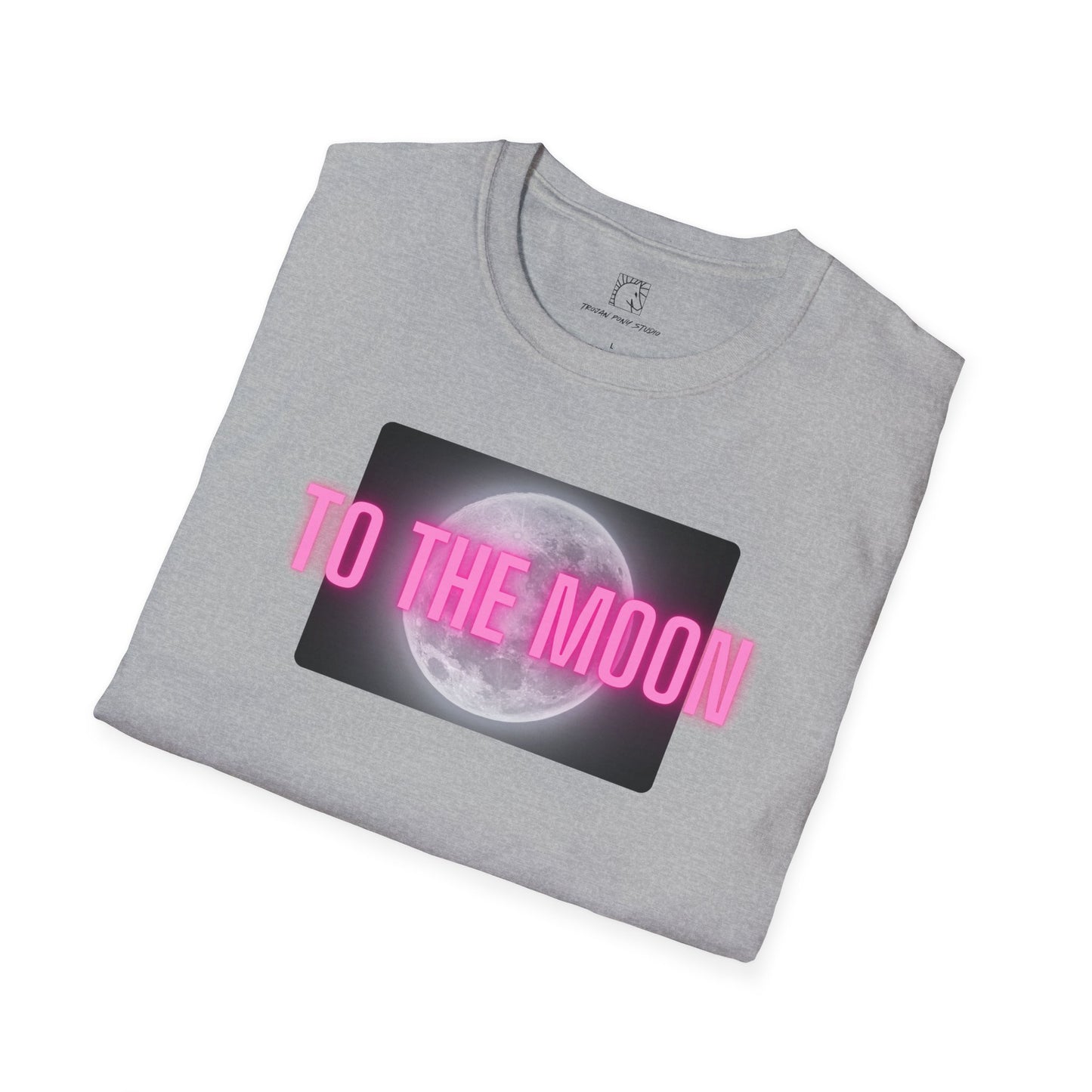 To the Moon Pink Glow T Shirt
