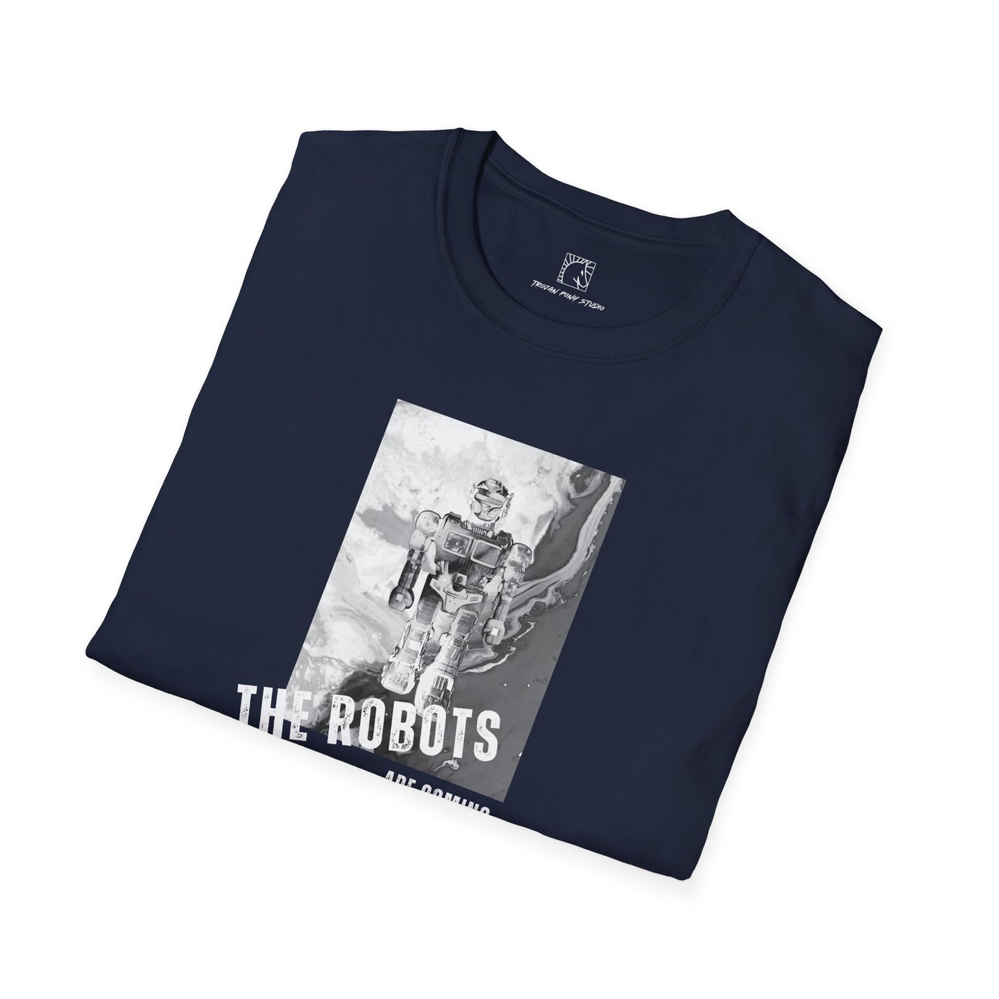 The Robots Are Coming White Block T Shirt