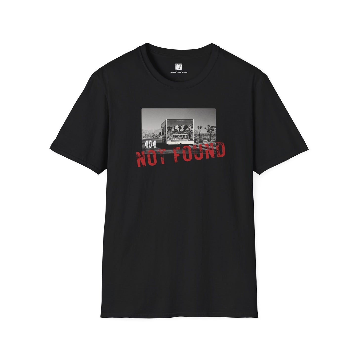404 Not Found Orange Block Stamp T Shirt