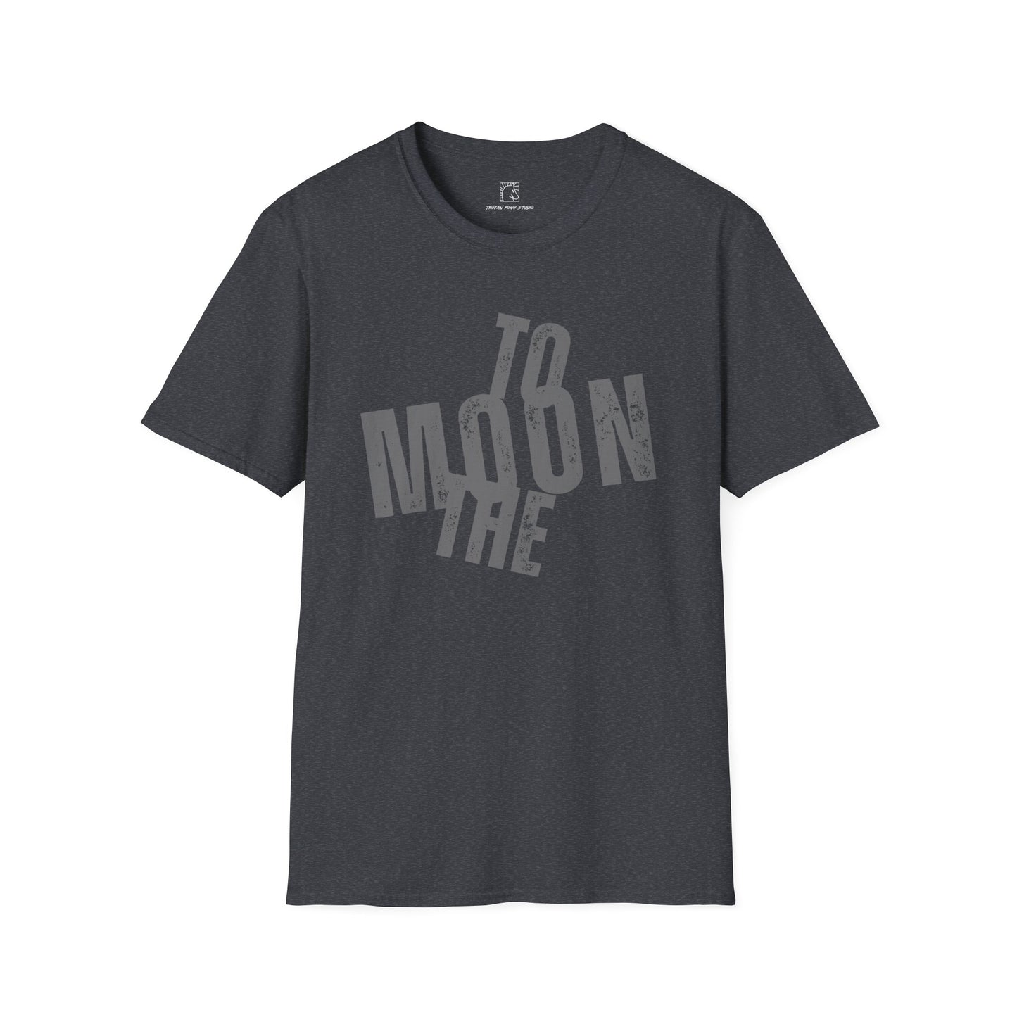 To The Moon Graphic Block Stack T Shirt