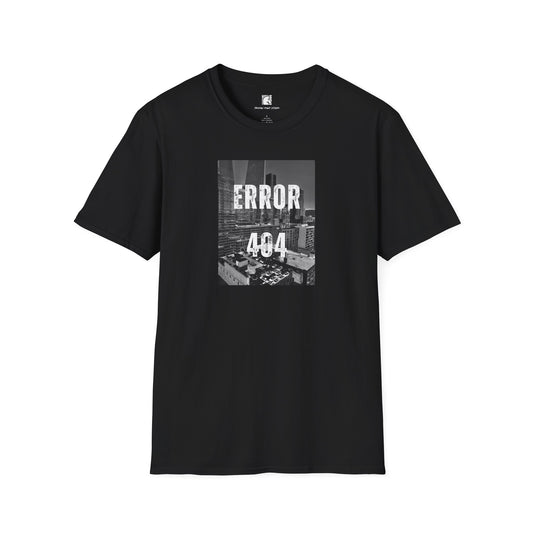 Error 404 Black Text T Shirt