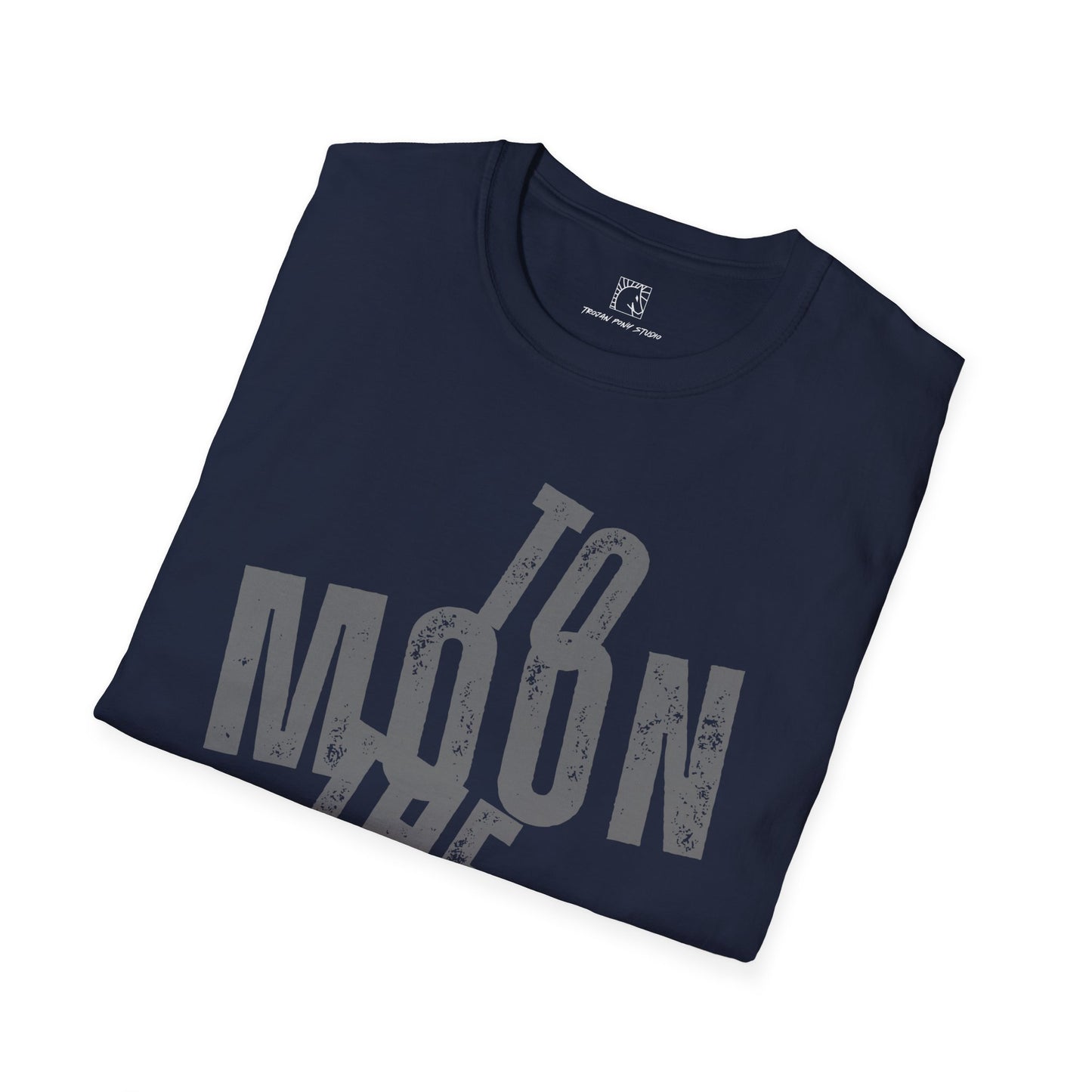 To The Moon Graphic Block Stack T Shirt