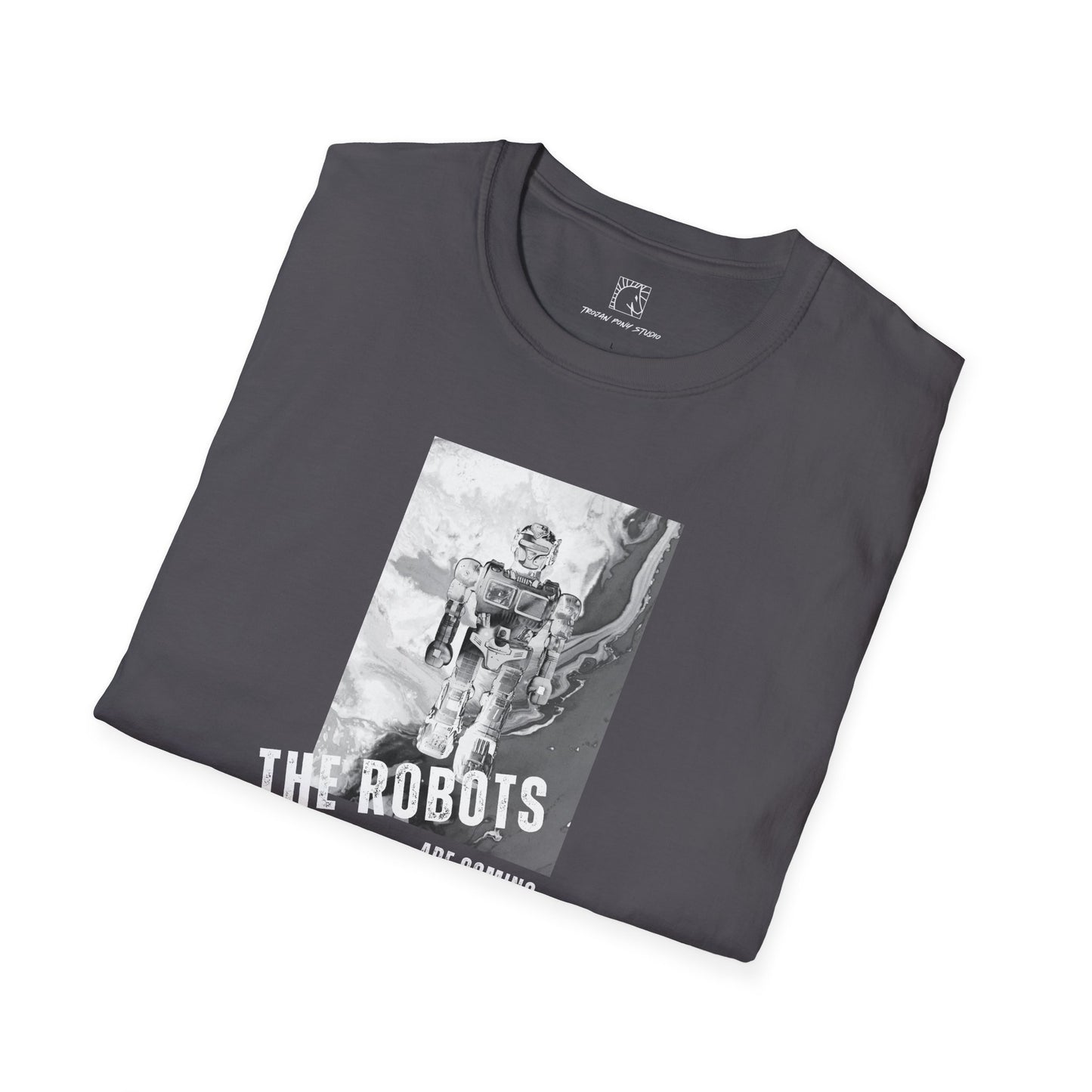 The Robots Are Coming White Block T Shirt