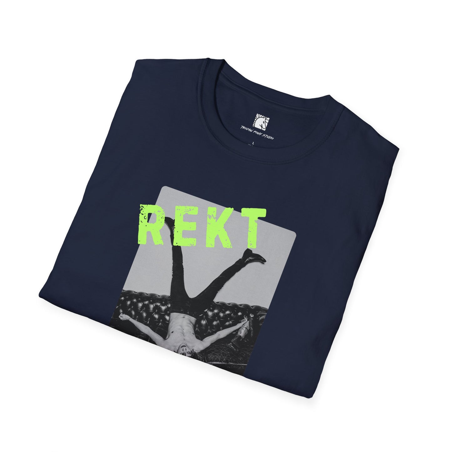 REKT Fluro Green Block Stamp T Shirt