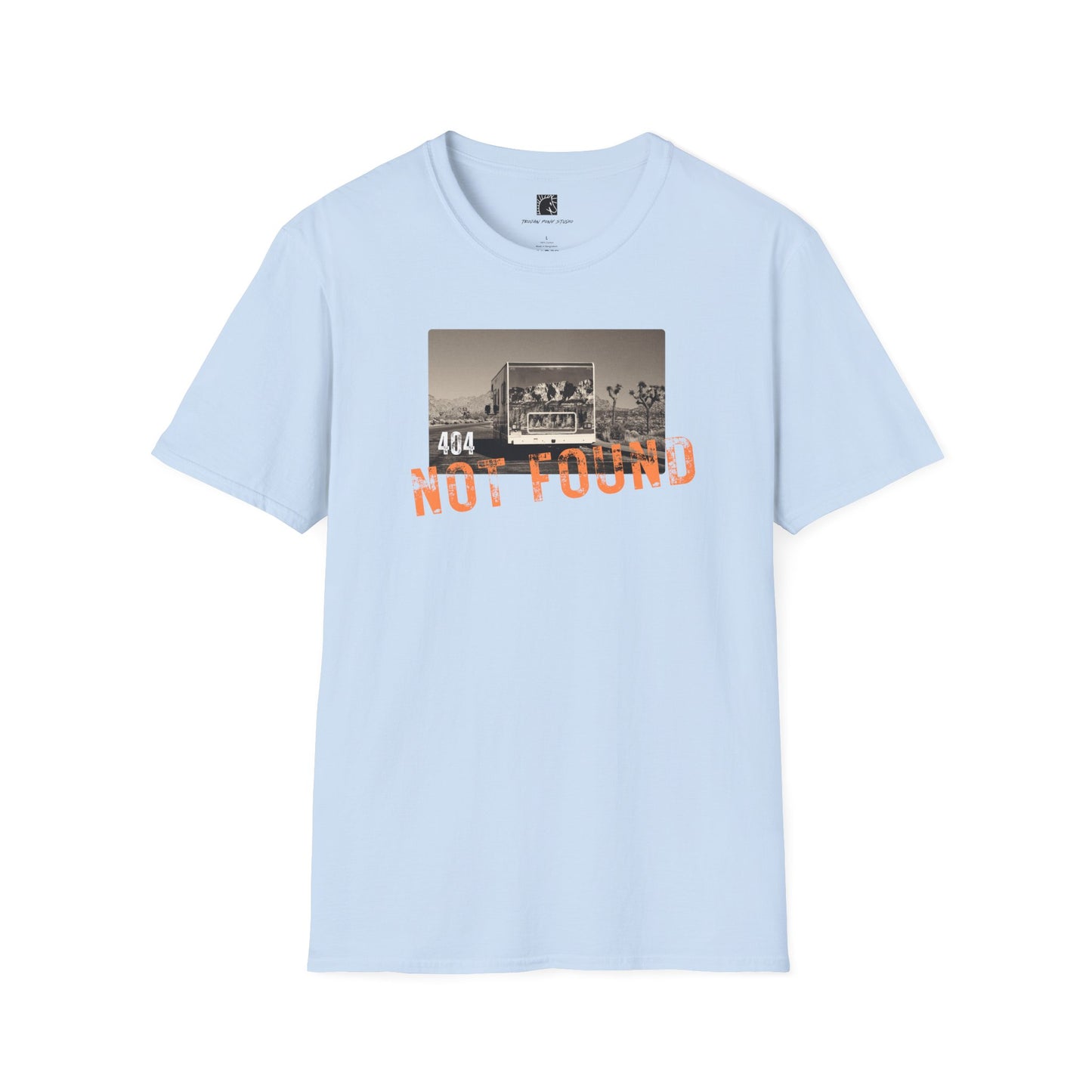 404 Not Found Orange Block Stamp T Shirt