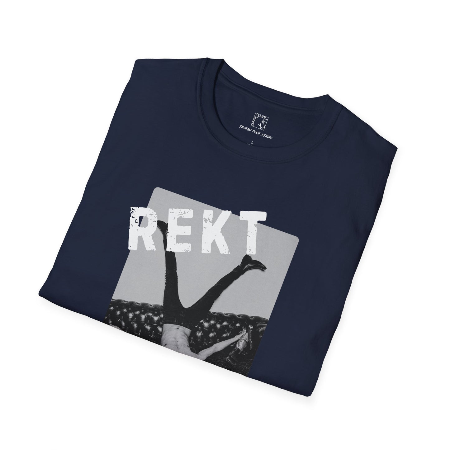 REKT White Bold Block Stamp T Shirt