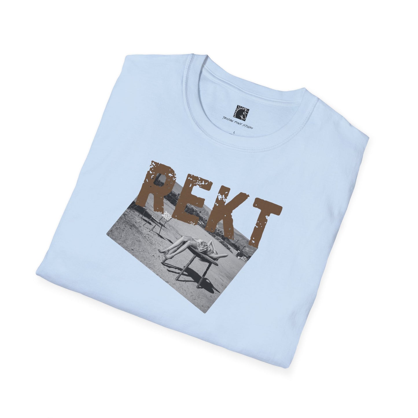 REKT Distressed Block Sand T Shirt