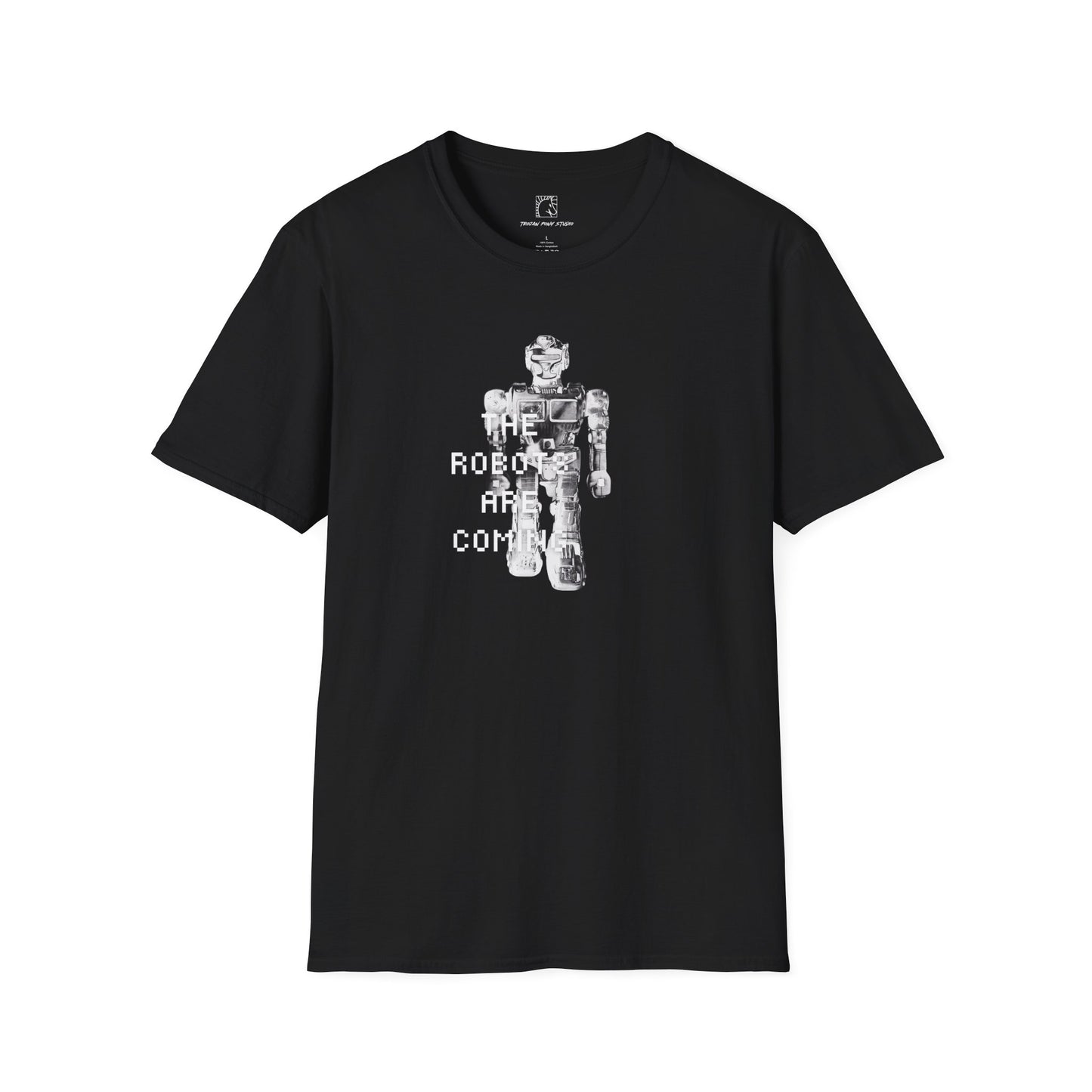 The Robots Are Coming - Design 1 B/W - T Shirt