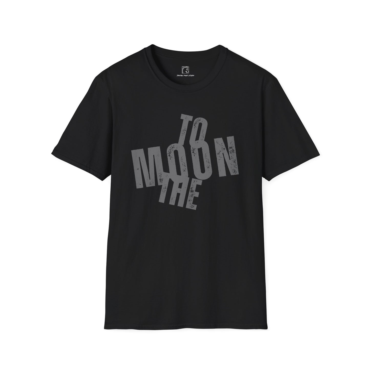 To The Moon Graphic Block Stack T Shirt