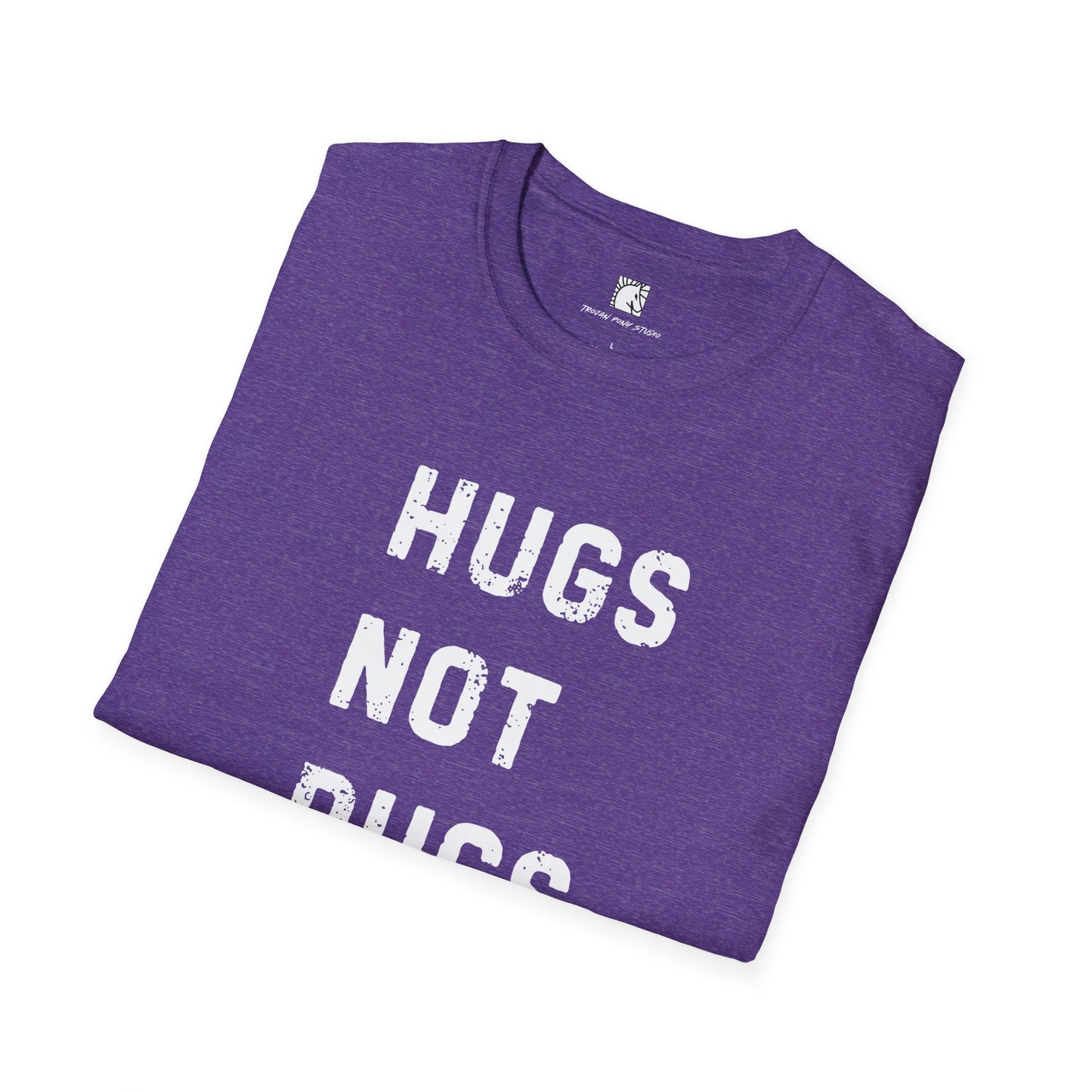Hugs Not Rugs Block Stack T Shirt
